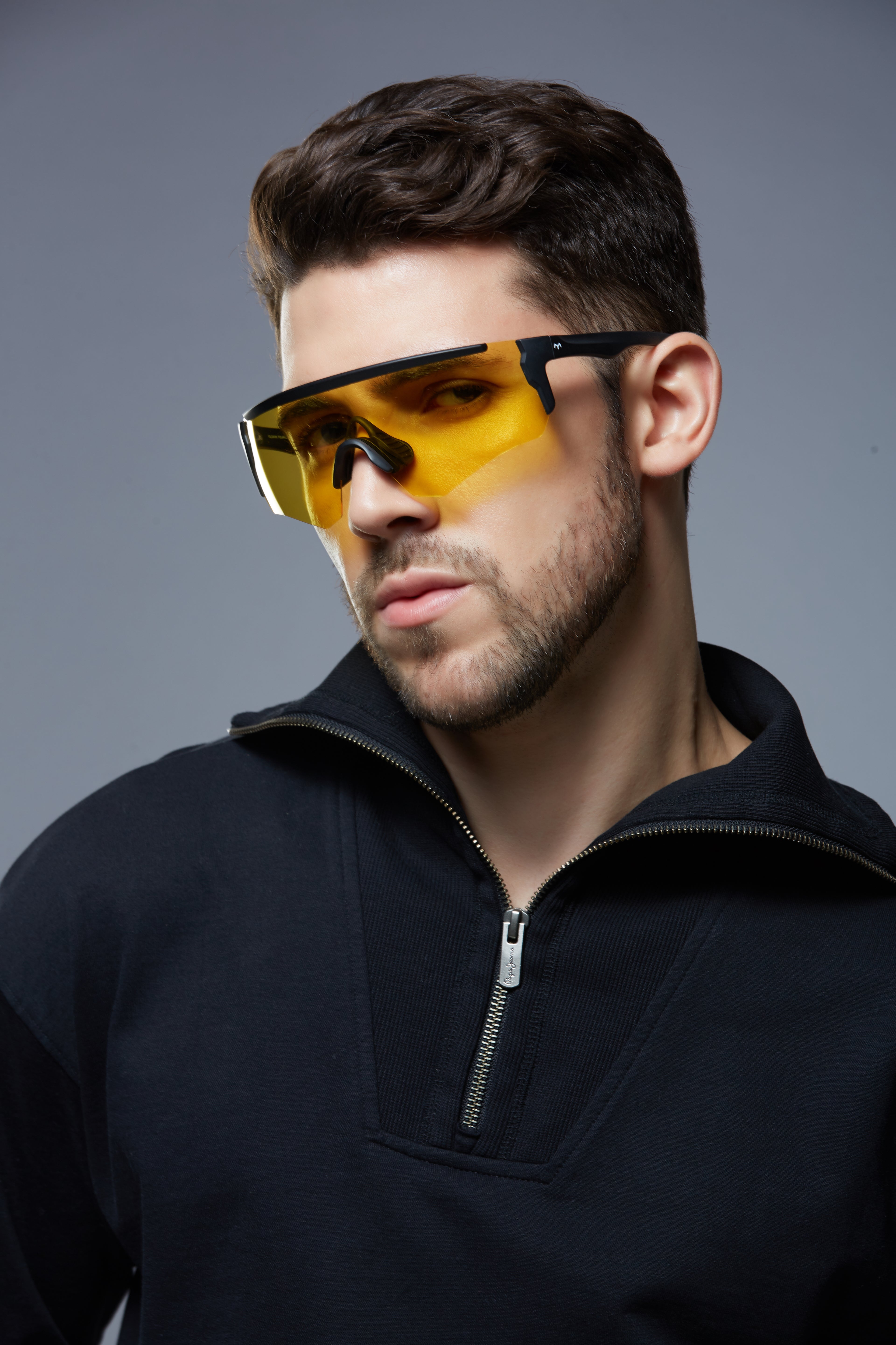 BoxAngle - TR Rectangle Yellow Sports Sunglasses
