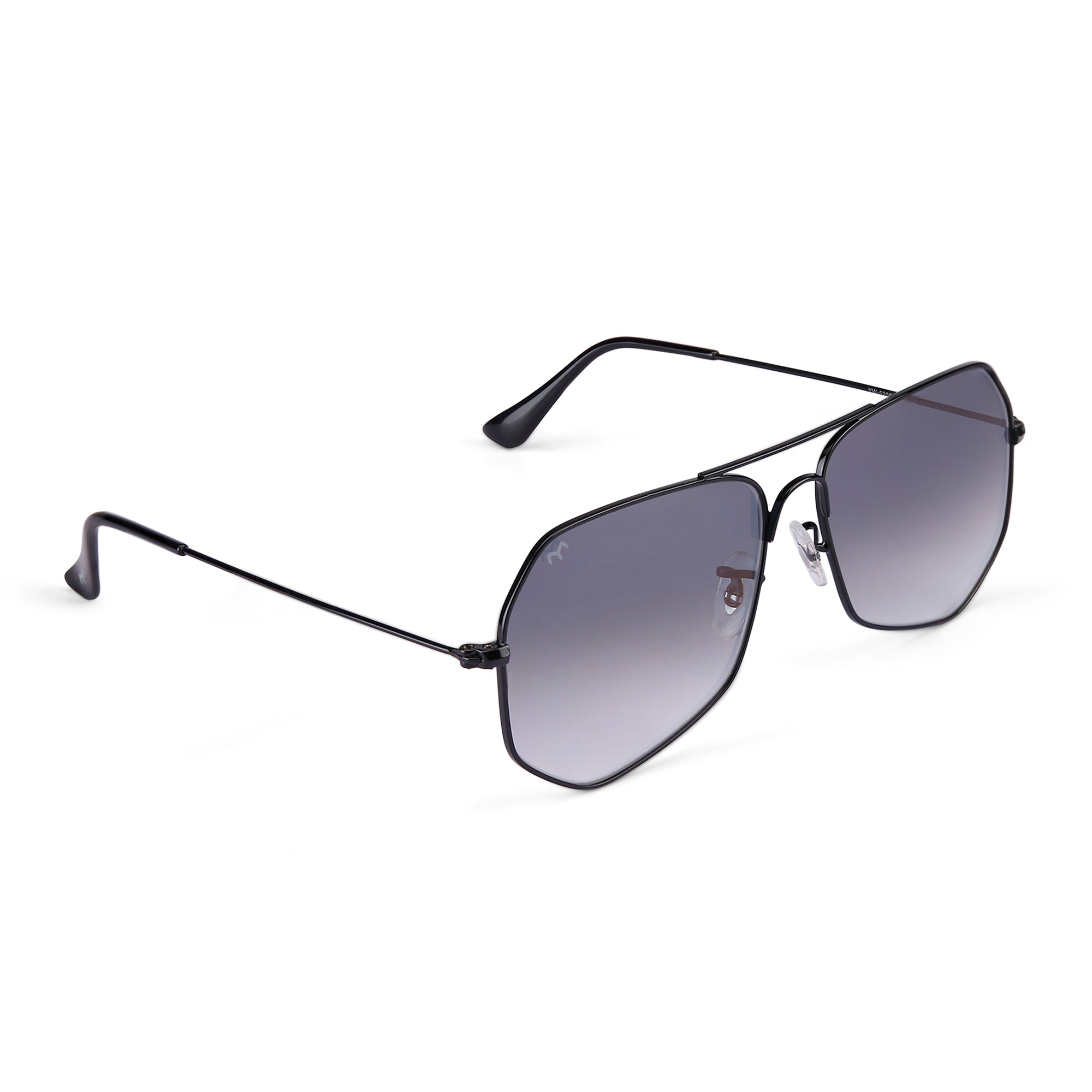 HexFusion - Black Metal Unisex Hexagon Sunglasses