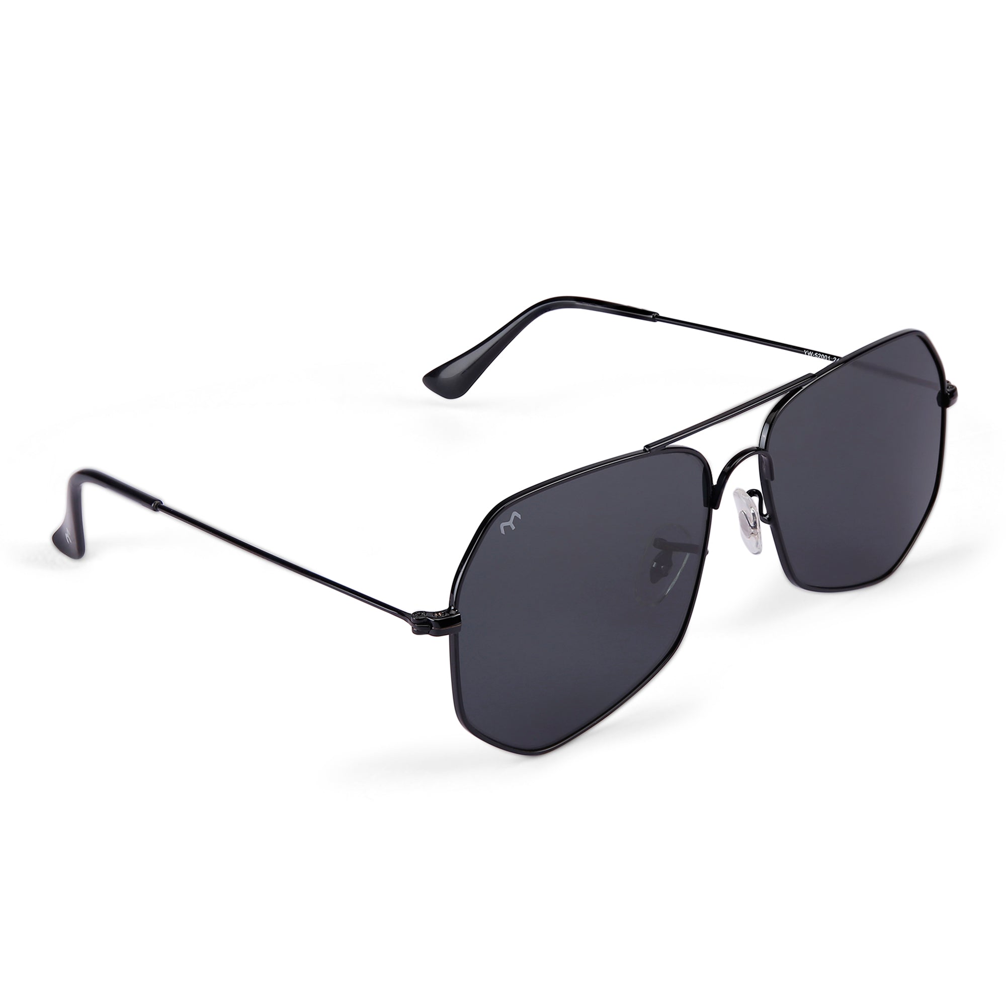 HexFusion - Black Metal Unisex Hexagon Sunglasses