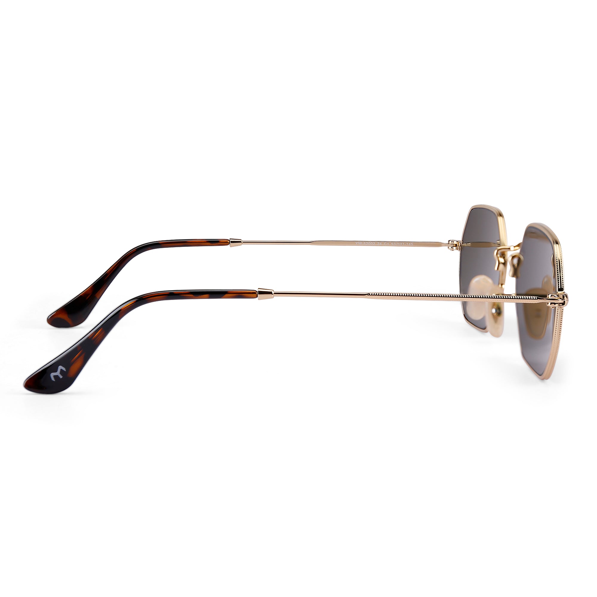 EdgeSix - Deep Green Metal Unisex Hexagon Sunglasses