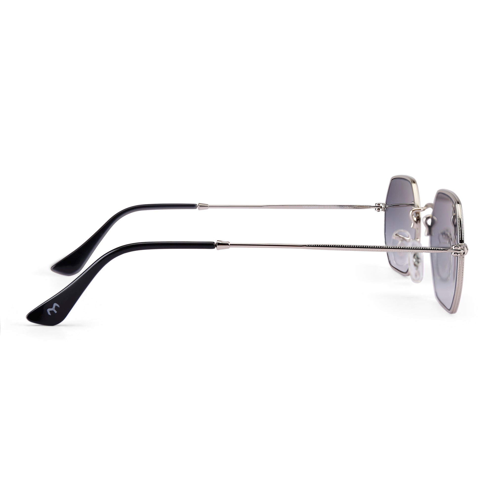 EdgeSix - Blue Metal Unisex Hexagon Sunglasses