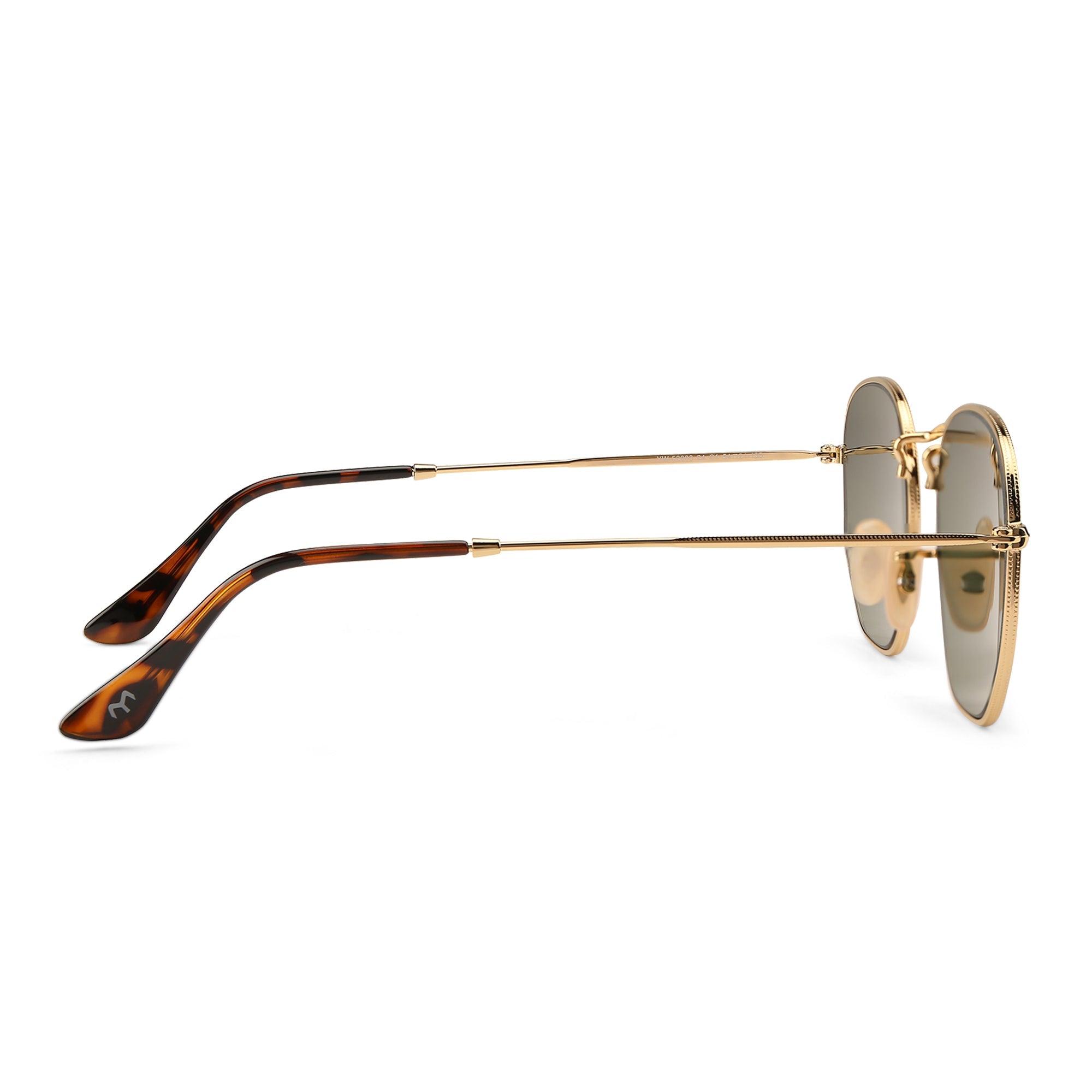 SixTrend - Deep Green Metal Unisex Hexagon Sunglasses