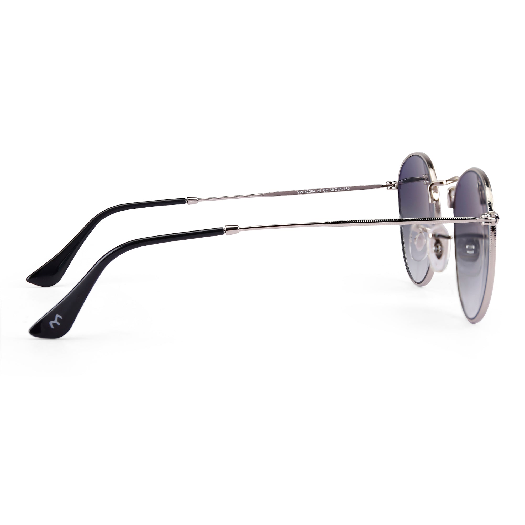 Ovaline - Blue Metal Unisex Oval Sunglasses