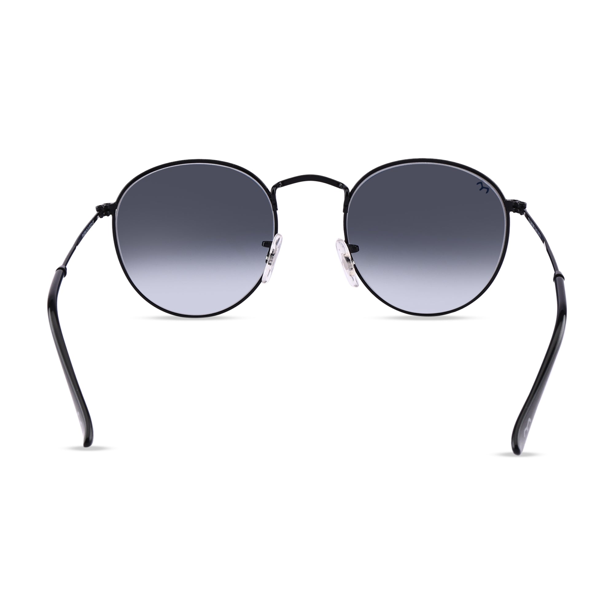 OvaFlex - Black Metal Unisex Oval Sunglasses