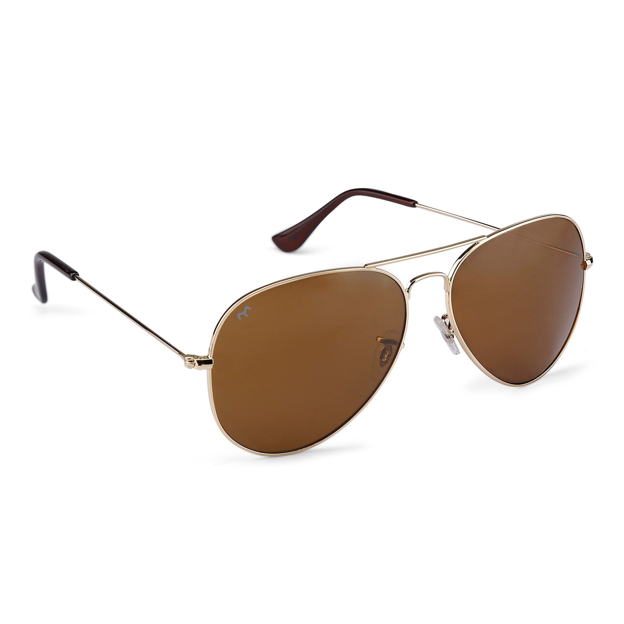Flyboy - Metal Brown Aviator Sunglasses for Men