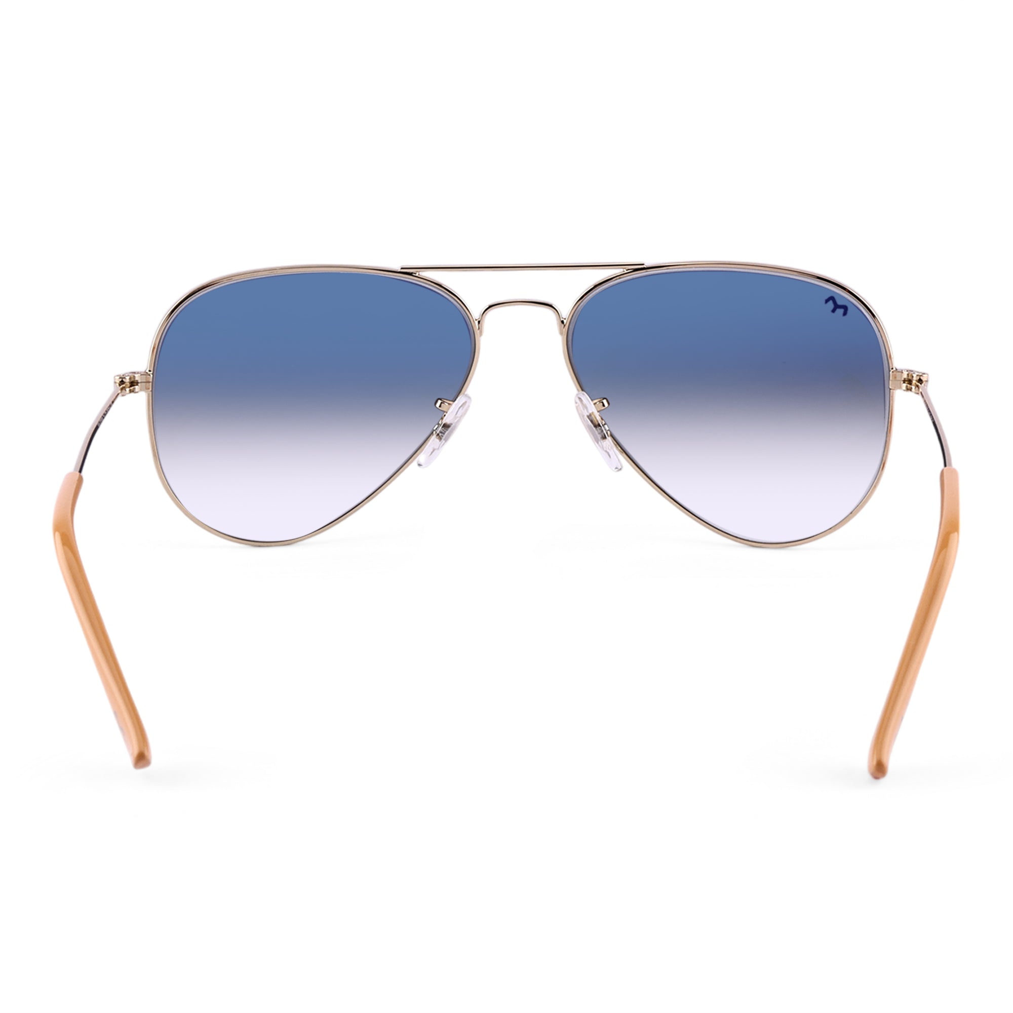BiCoators - Blue Metal Unisex Aviator Sunglasses