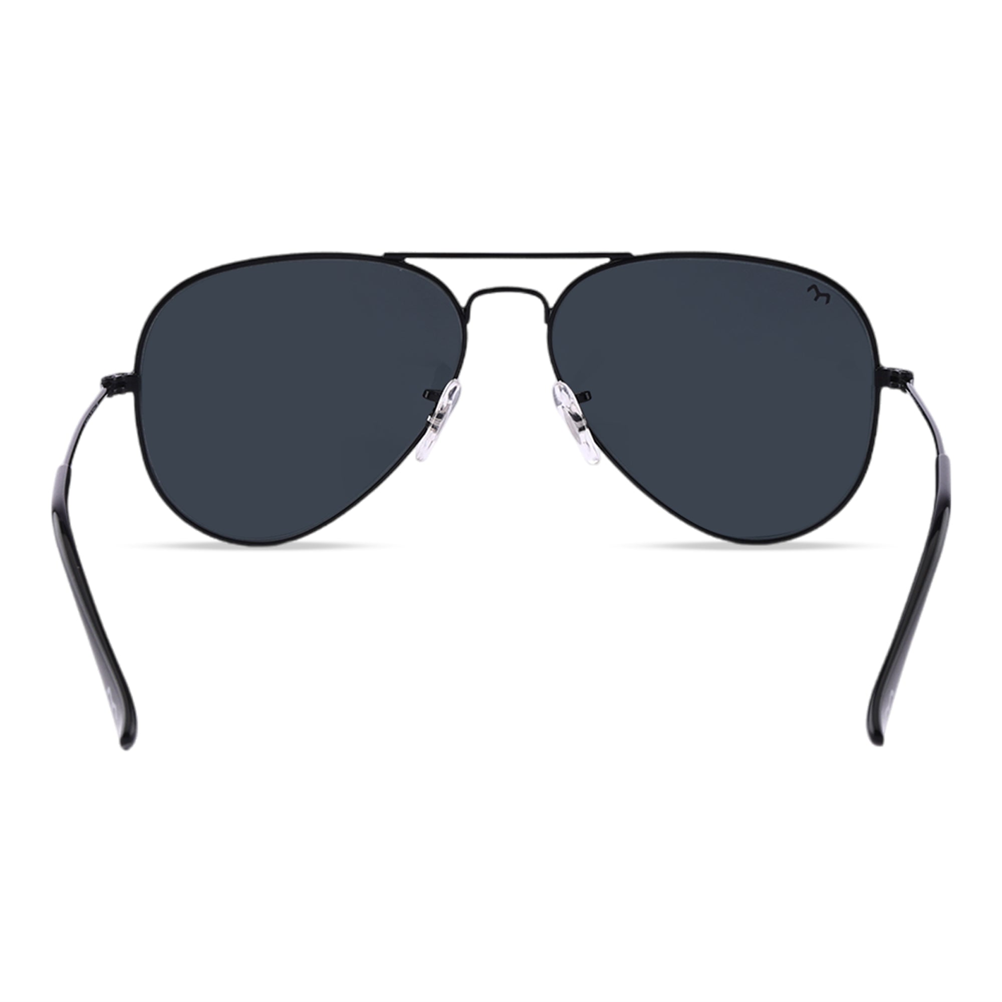 BiCoators - Black Metal Unisex Aviator Sunglasses