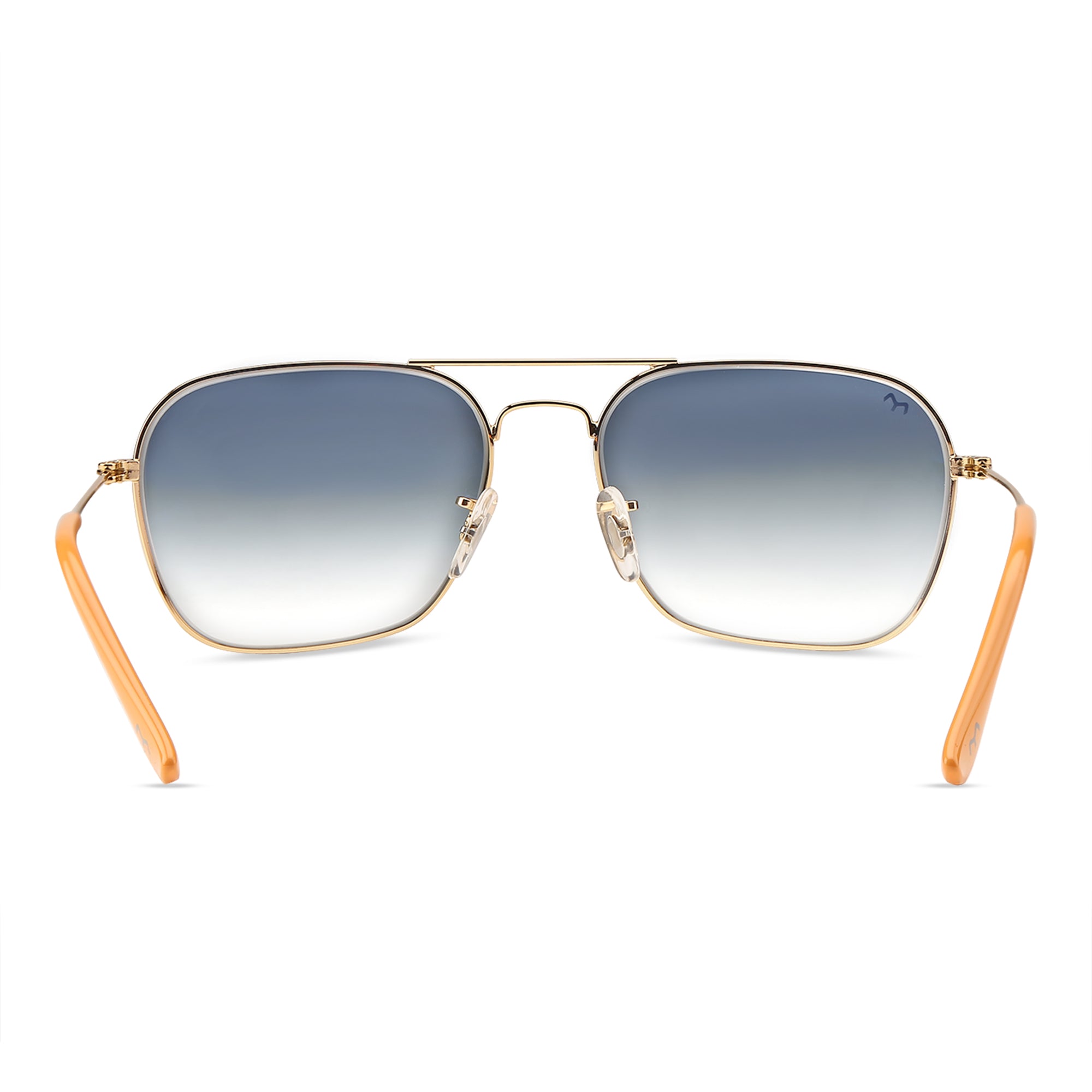 ClearBox - Blue Metal Unisex Rectangle Sunglasses