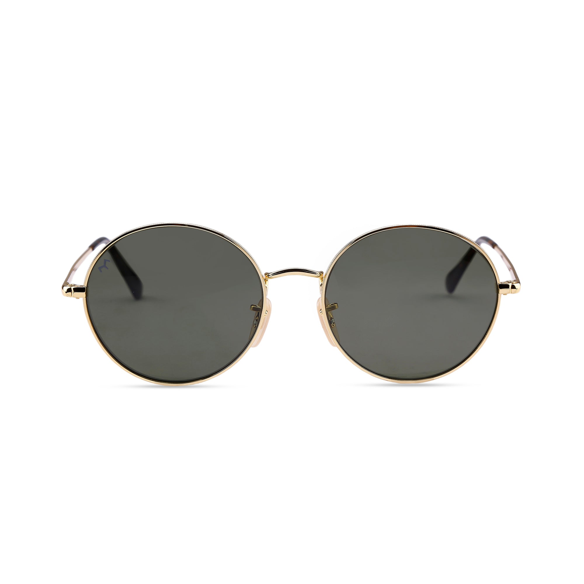 OvaFlex - Deep Green Metal Unisex Oval Sunglasses