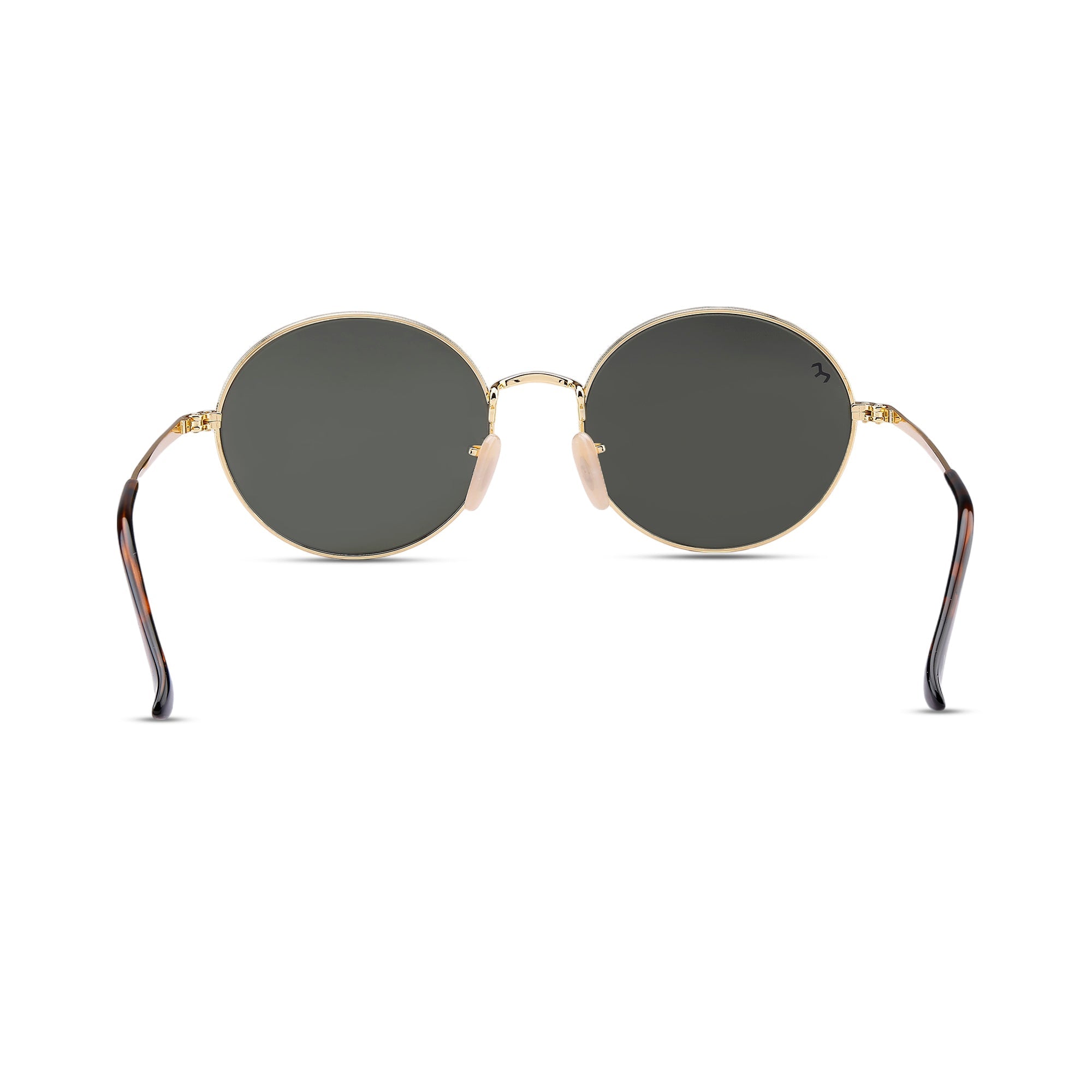 OvaFlex - Deep Green Metal Unisex Oval Sunglasses