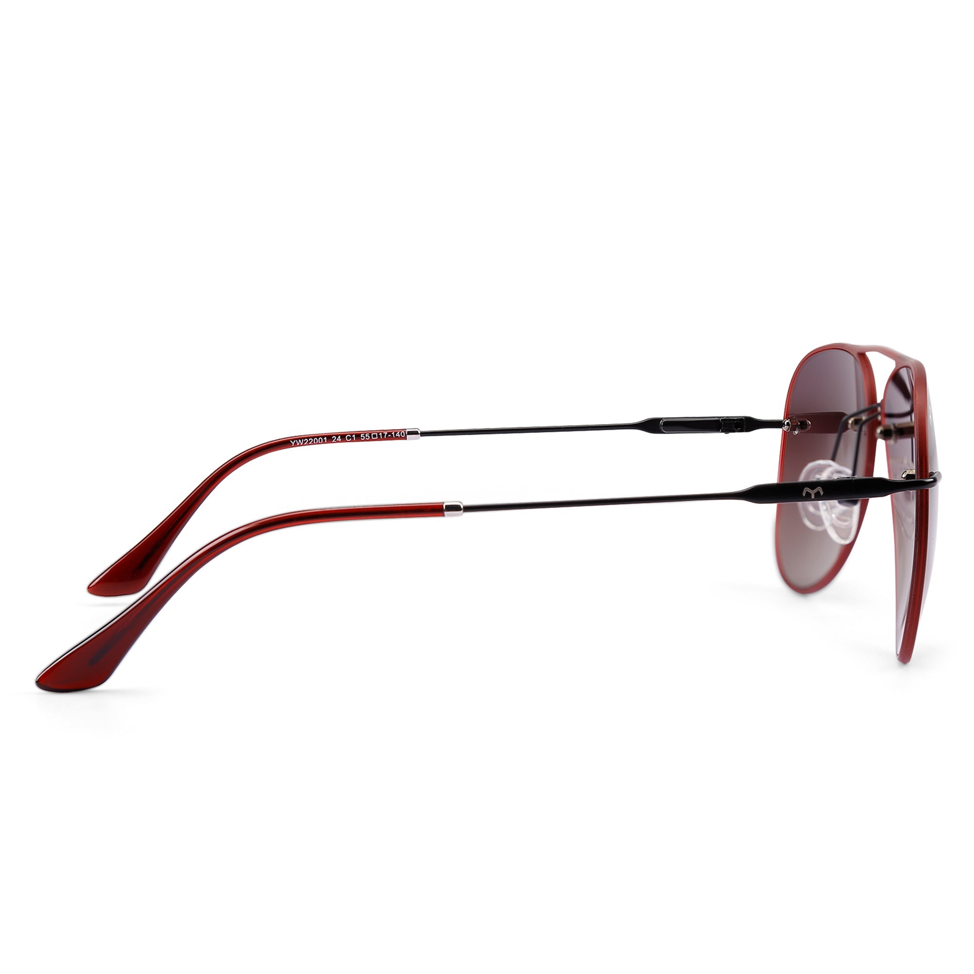 Paviora - TR Metal Maroon Aviator Sunglasses
