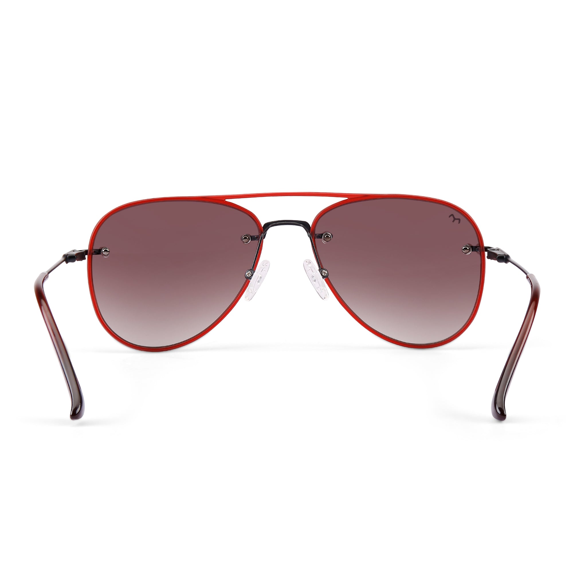 Paviora - TR Metal Maroon Aviator Sunglasses