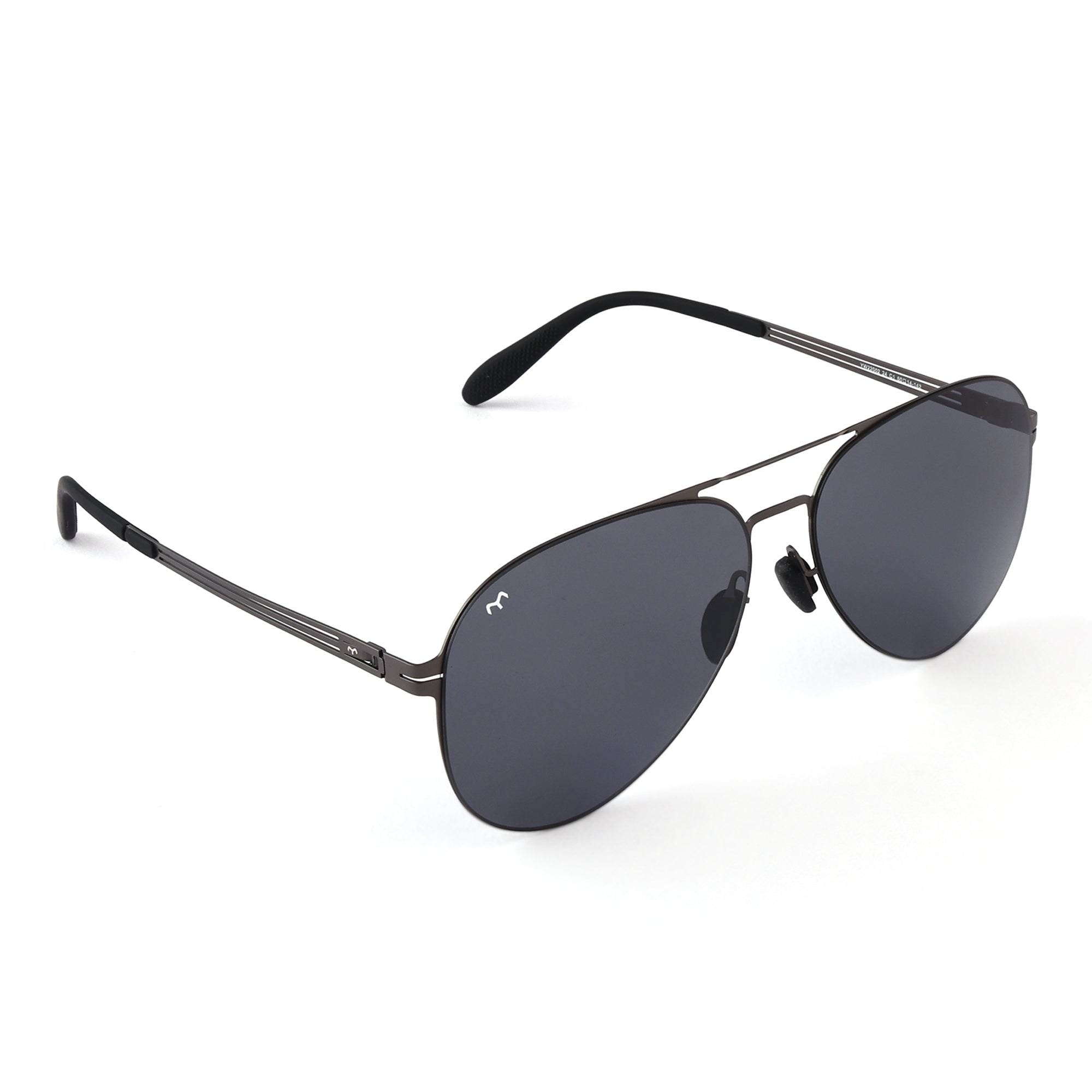 Maverick - Black Metal Aviator Sunglasses for Men