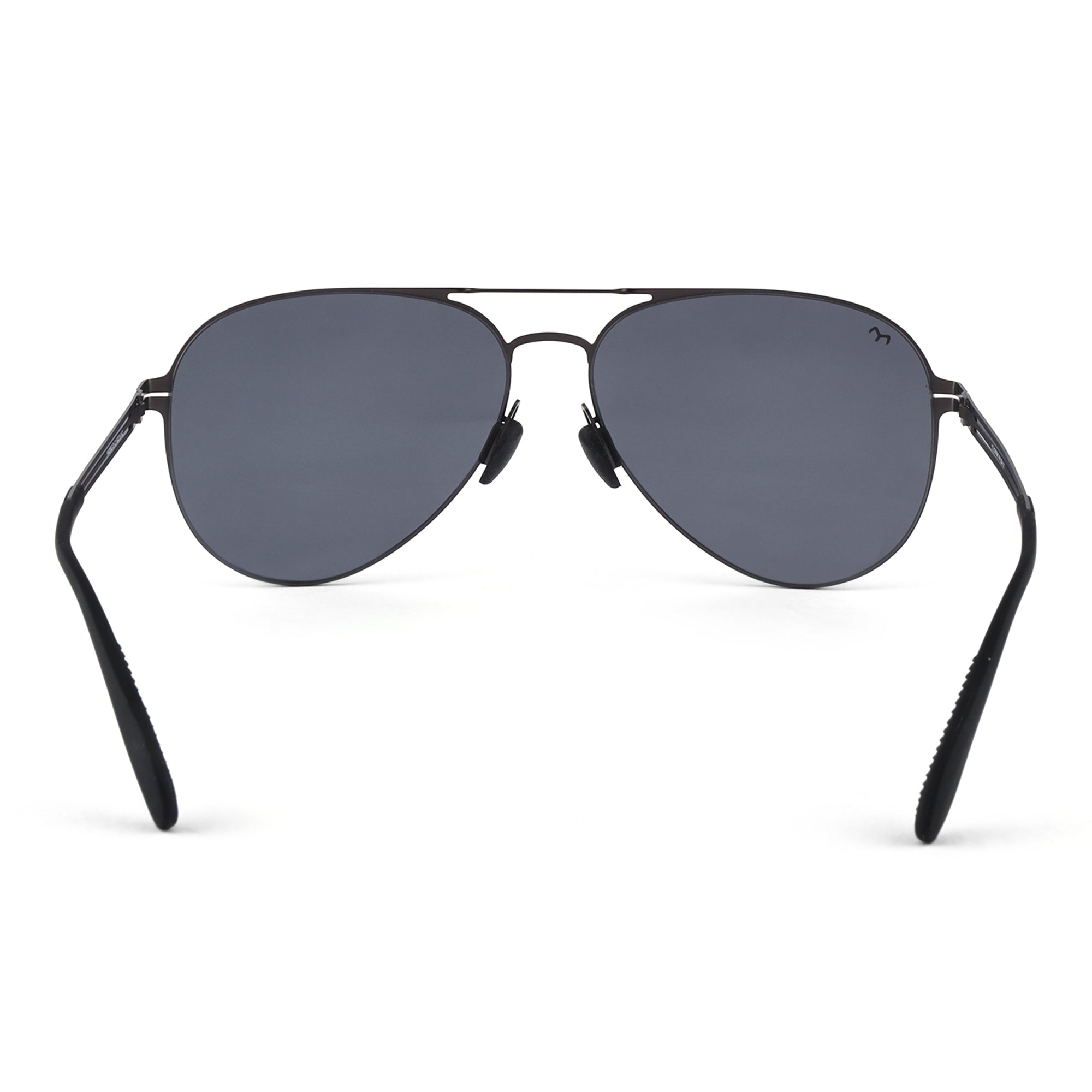 Maverick - Black Metal Aviator Sunglasses for Men
