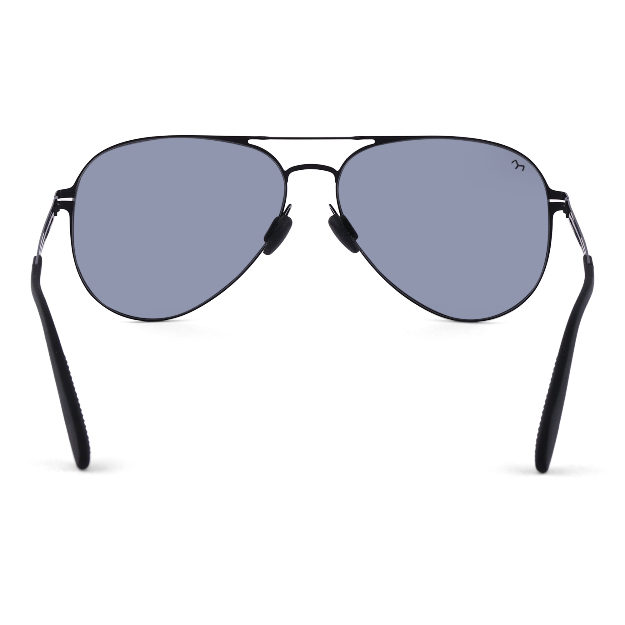 Maverick - Black Metal Aviator Sunglasses for Men