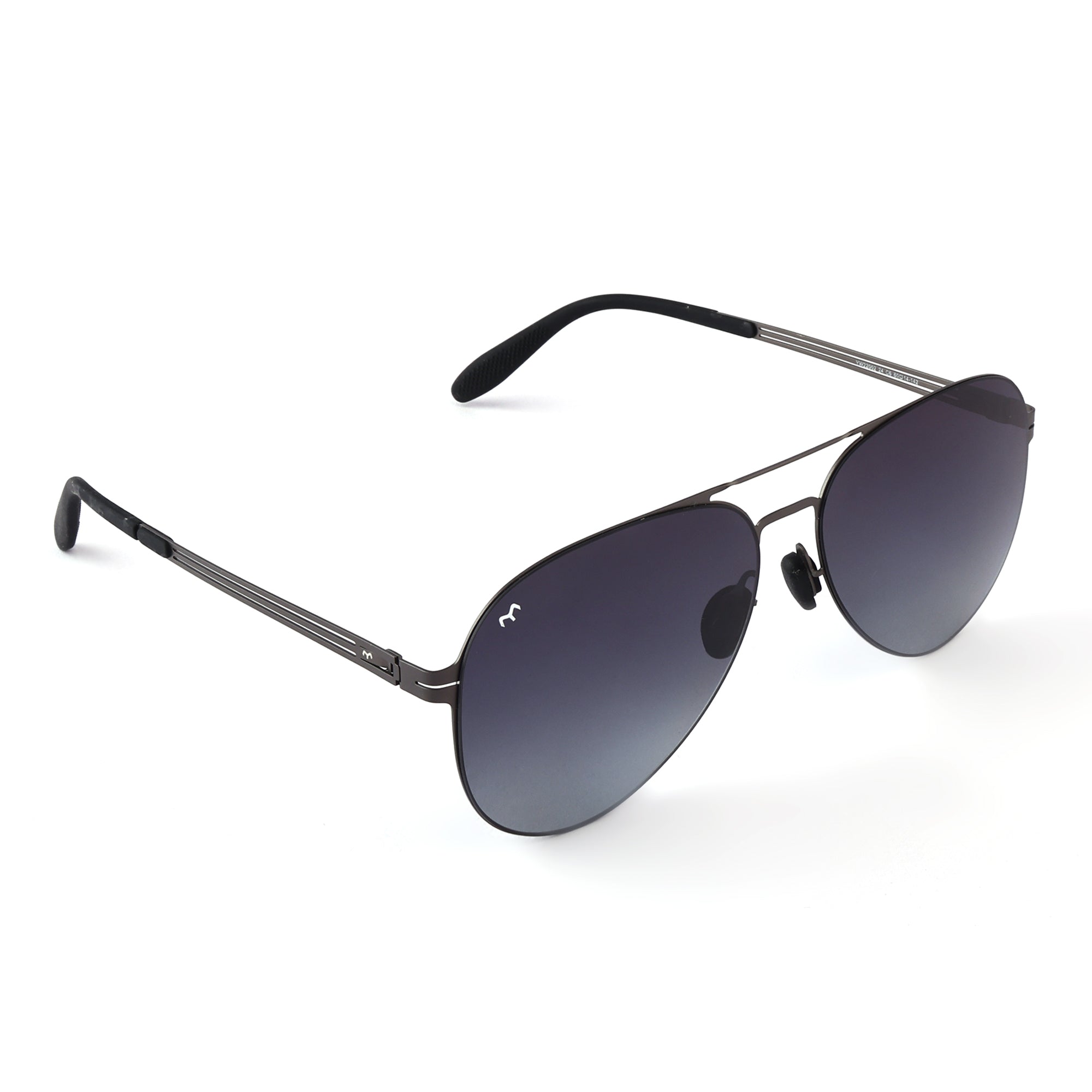 Maverick - Black Metal Aviator Sunglasses for Men