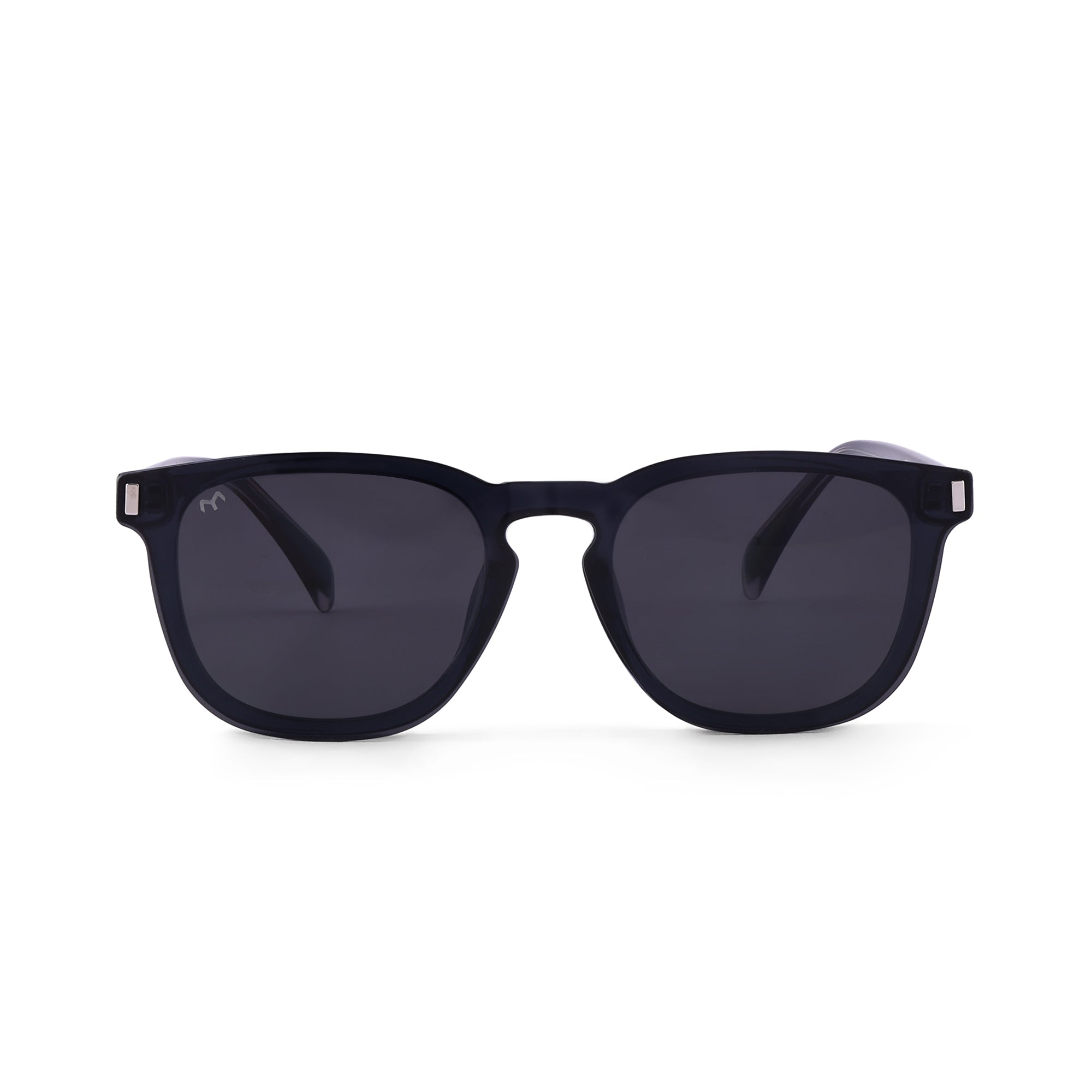 Rectanglow - TR Unisex Black Polarized Clip-on Glasses