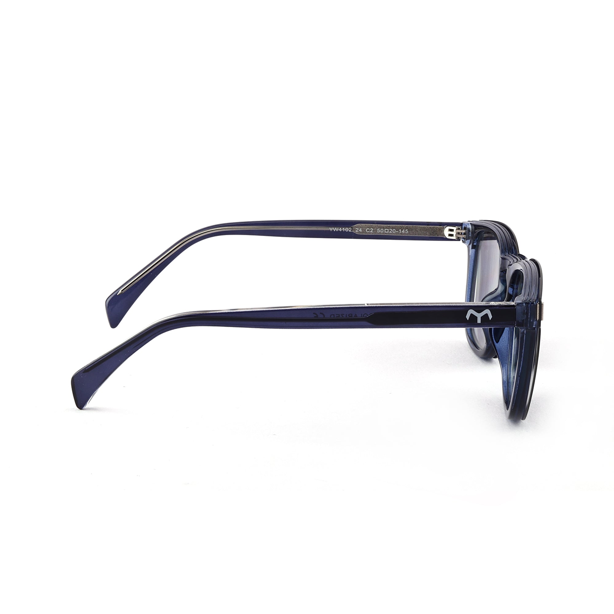 Rectanglow - TR Unisex Black Polarized Clip-on Glasses