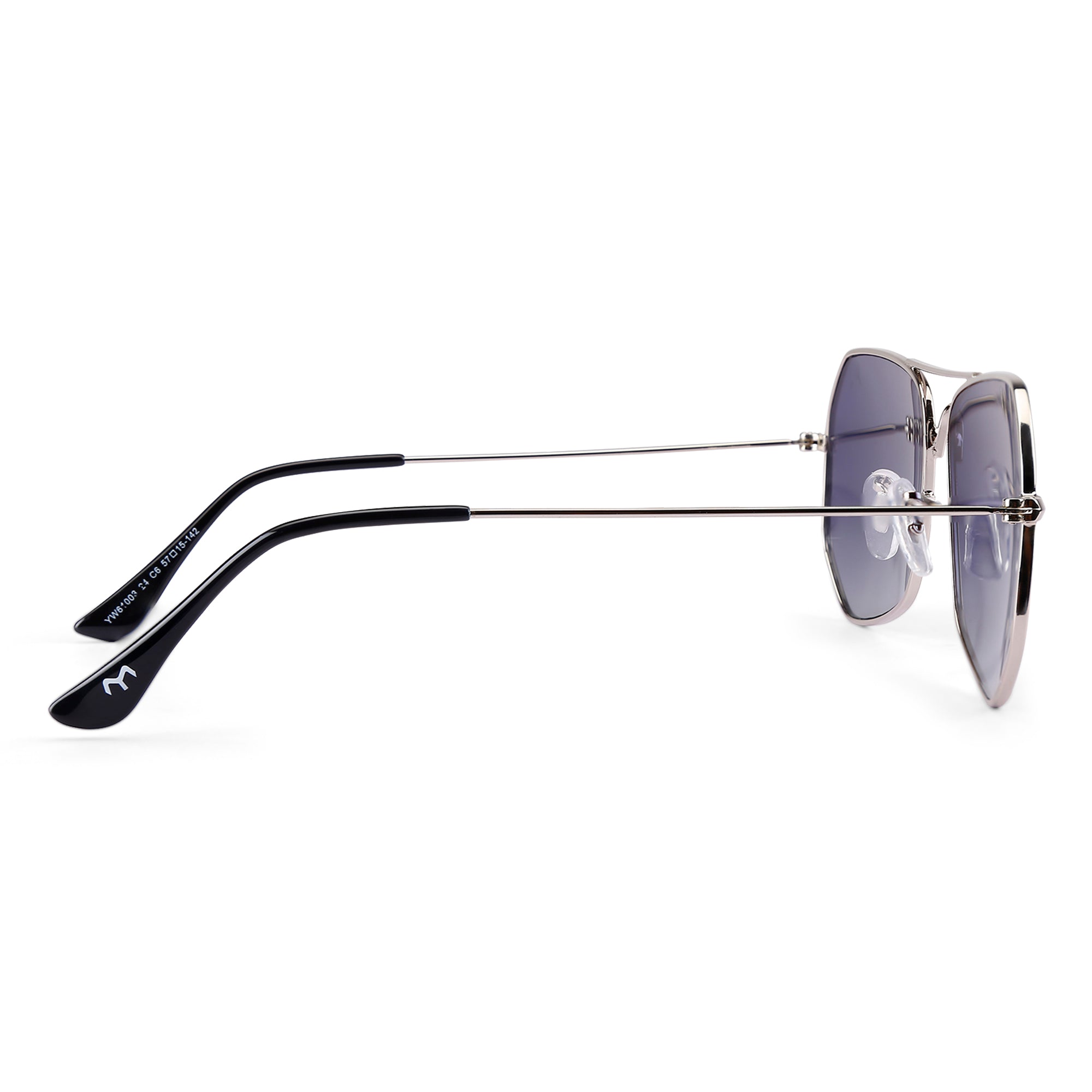 SixTrend - Unisex Metal Blue Hexagon Sunglasses