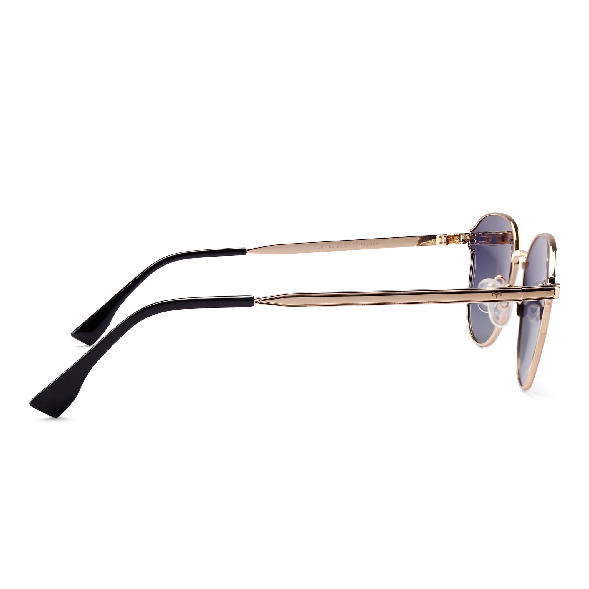SquareFit - Metal Blue Curve Square Unisex Sunglasses