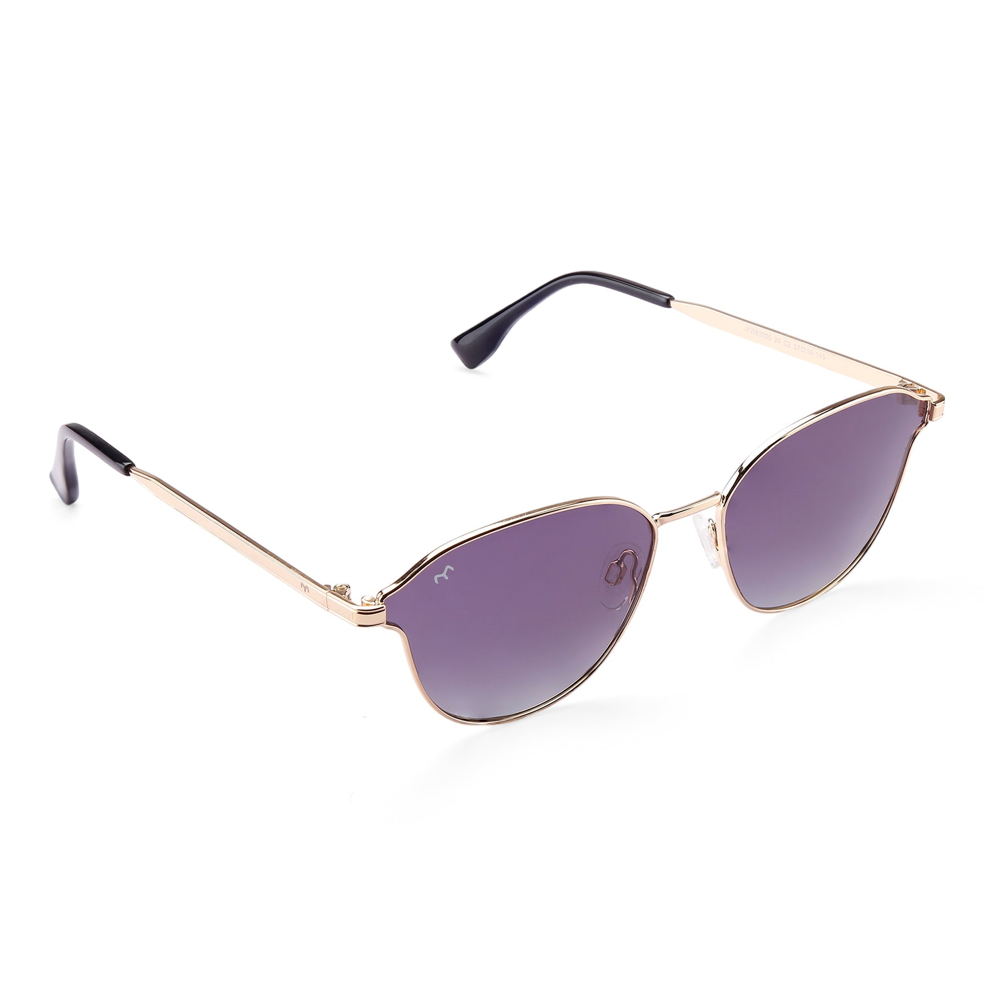 SquareFit - Metal Black Curve Square Unisex Glasses