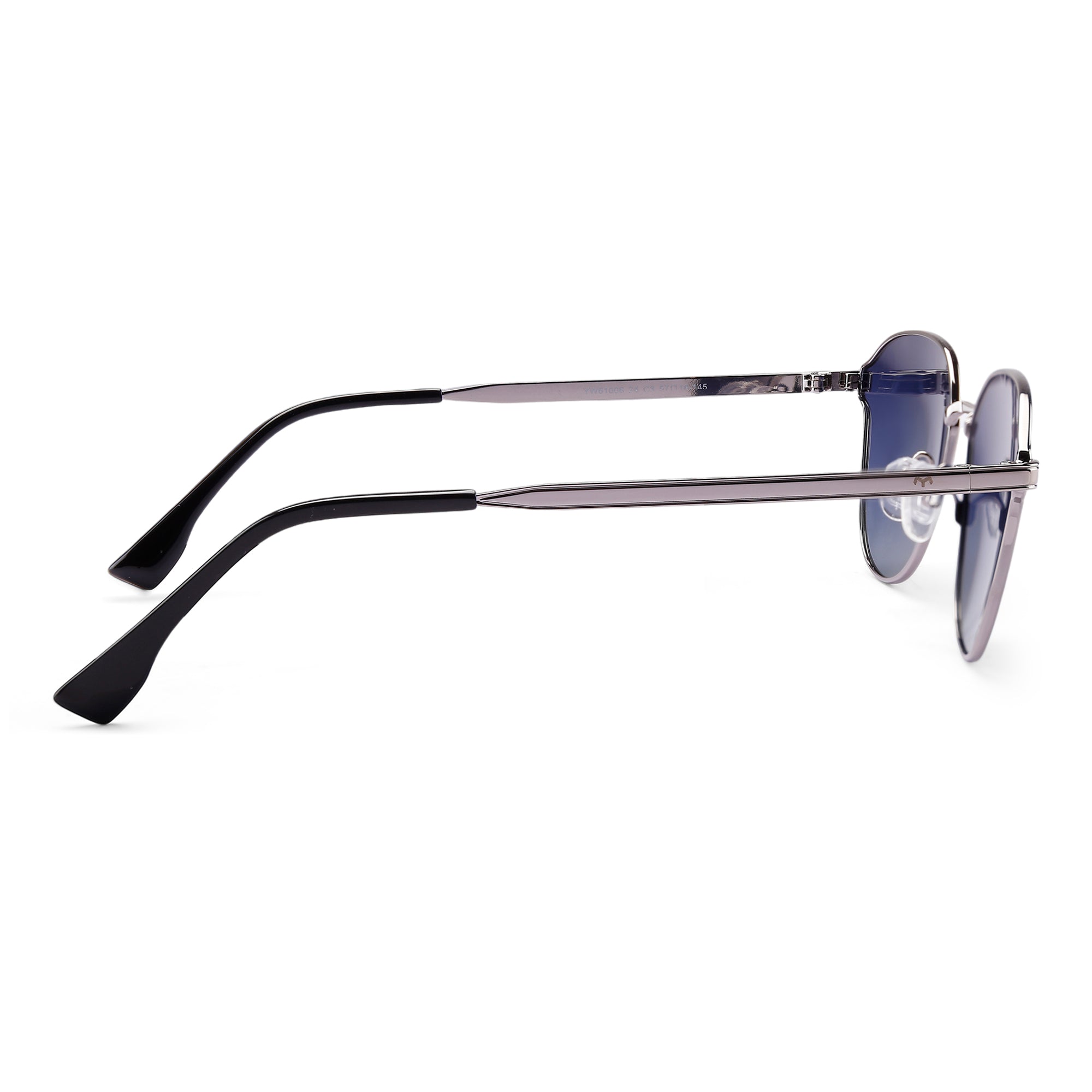 SquareFit - Metal Blue Curve Square Unisex Sunglasses