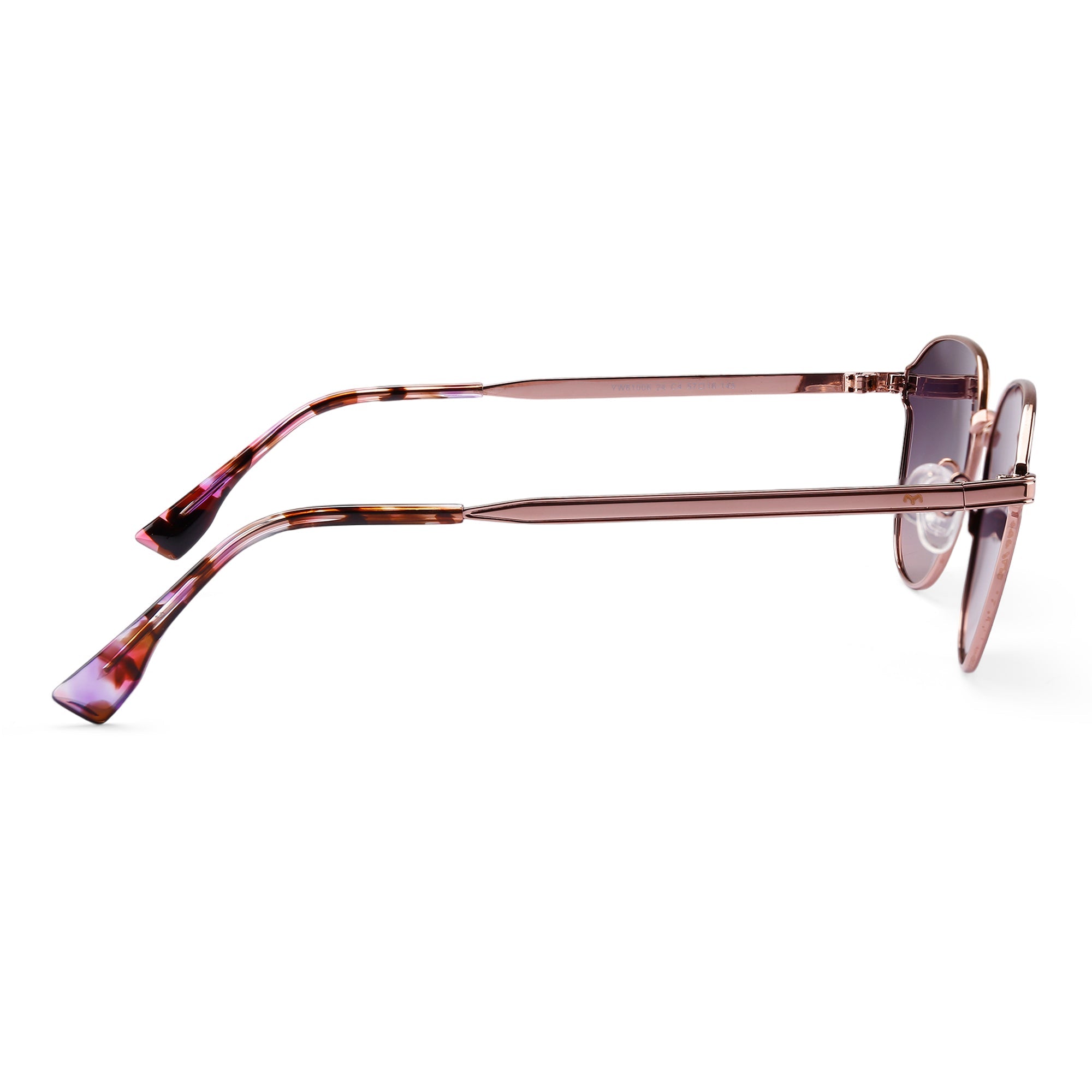 SquareFit - Metal Grey Curve Square Unisex Sunglasses