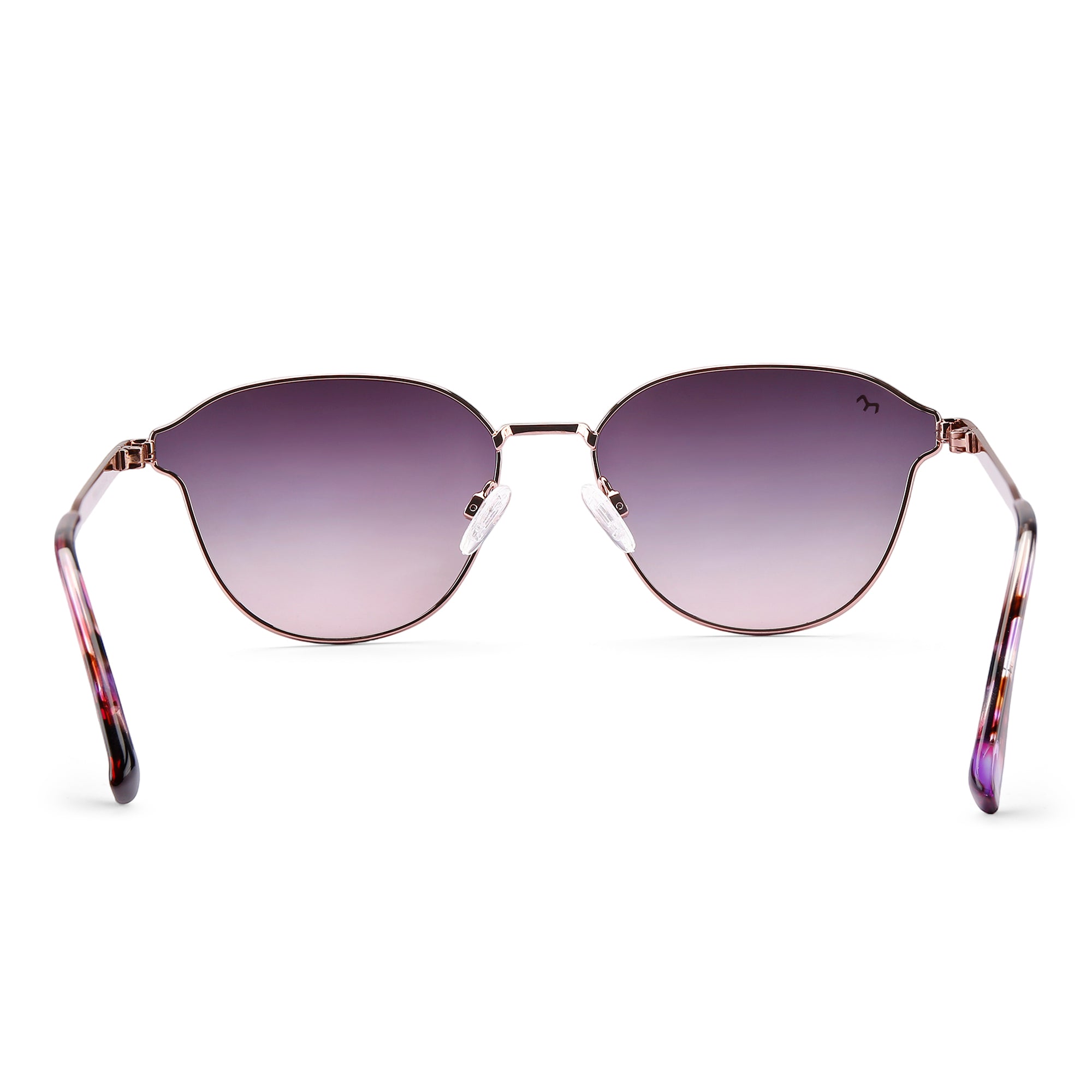 SquareFit - Metal Grey Curve Square Unisex Sunglasses