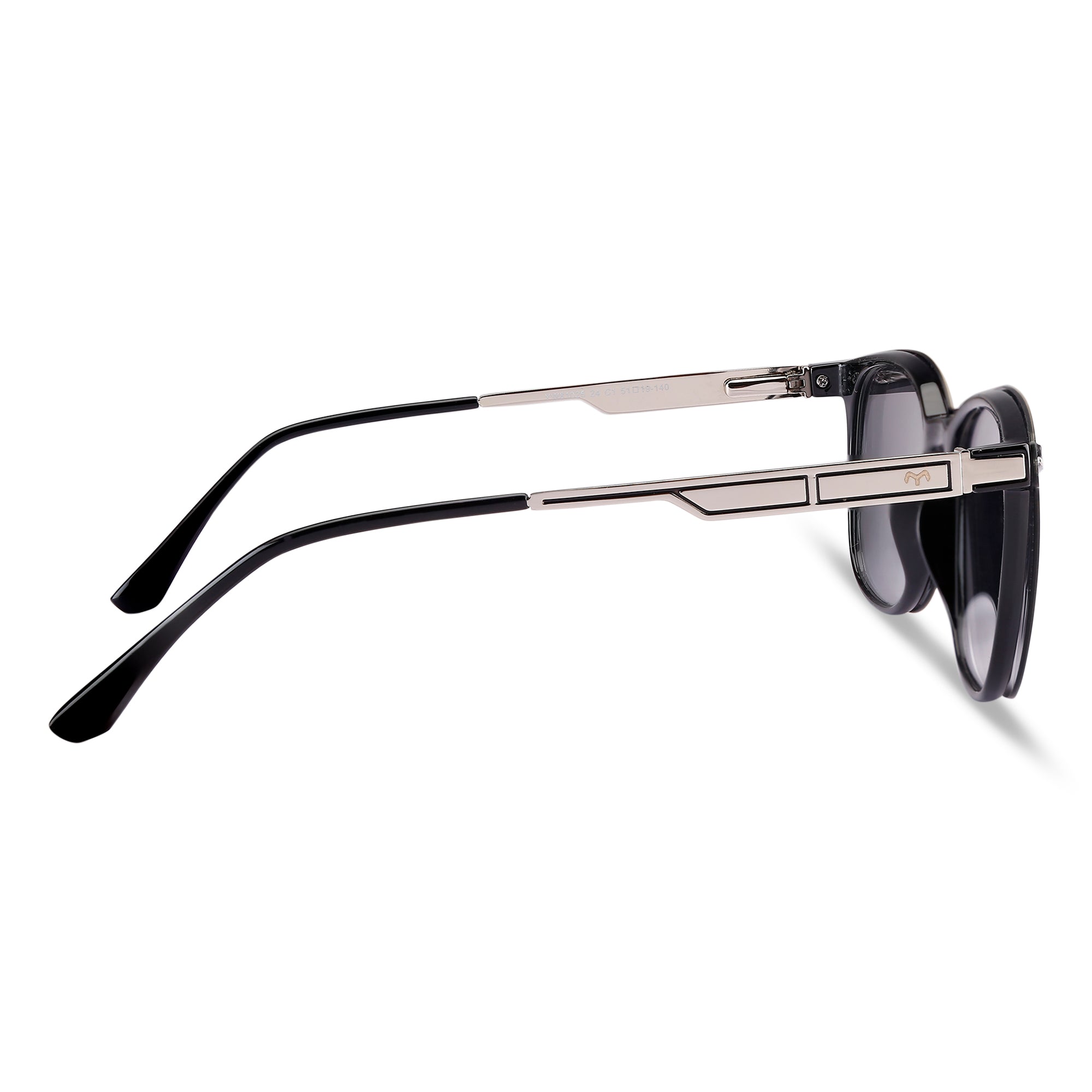 Squovaluxe - TR Metal Black Curve Square Men's Clip-on Glasses