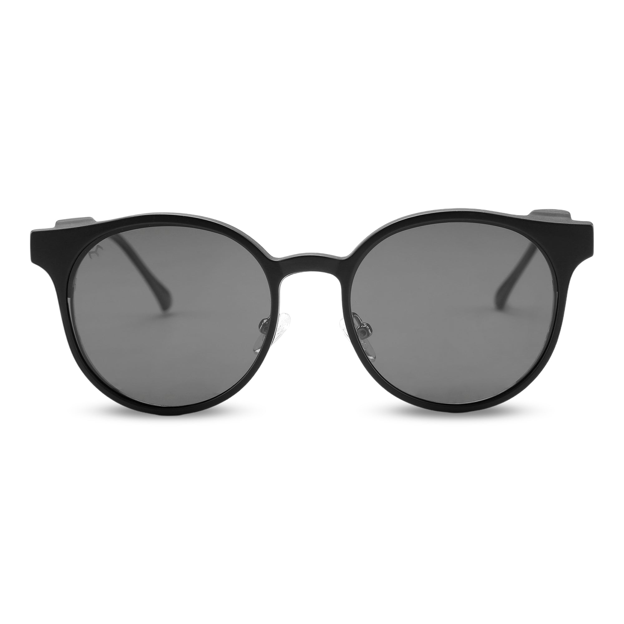 Ovaleez - Metal Black Unisex Oval Clip-on Glasses