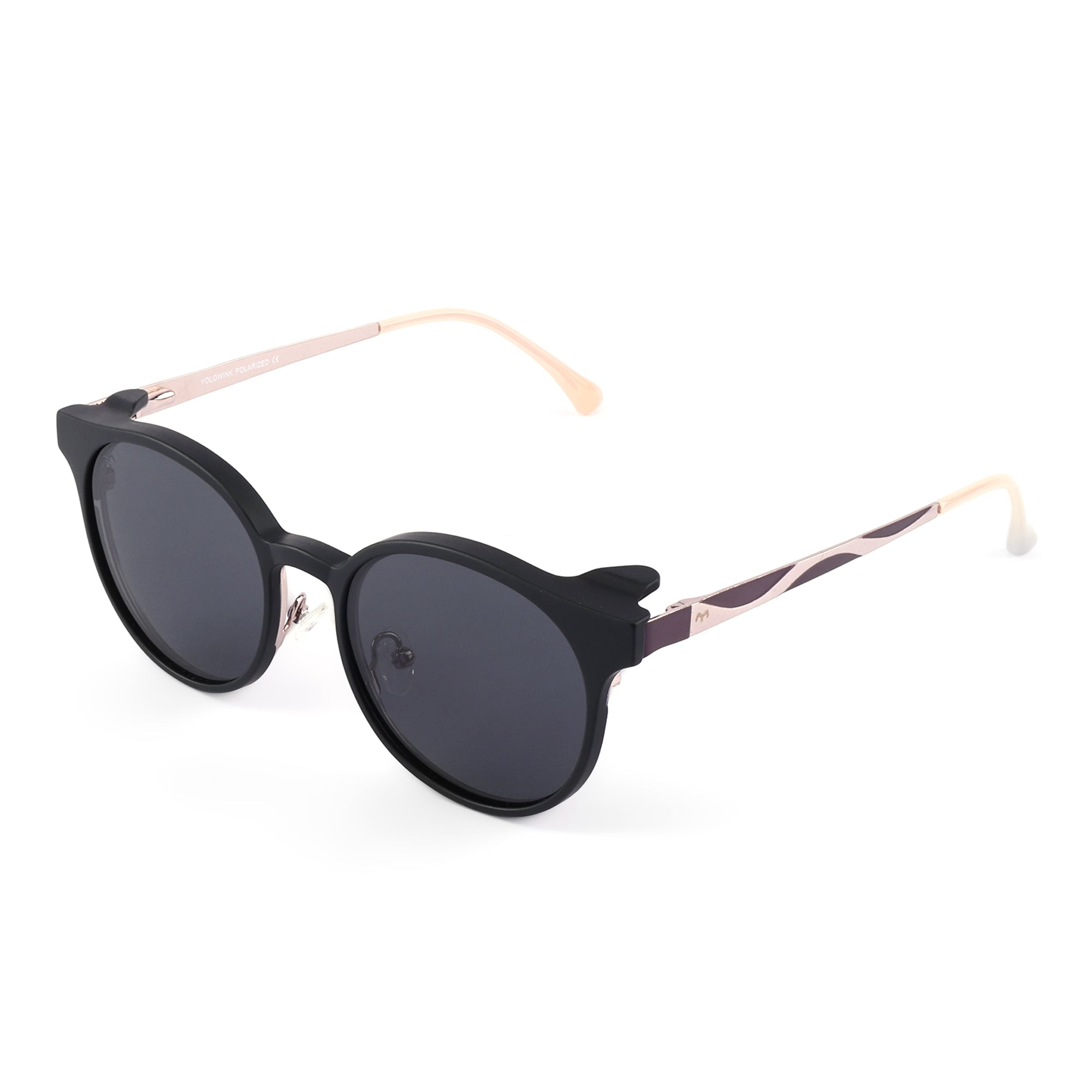 Ovaleez - Metal Black Unisex Oval Clip-on Glasses