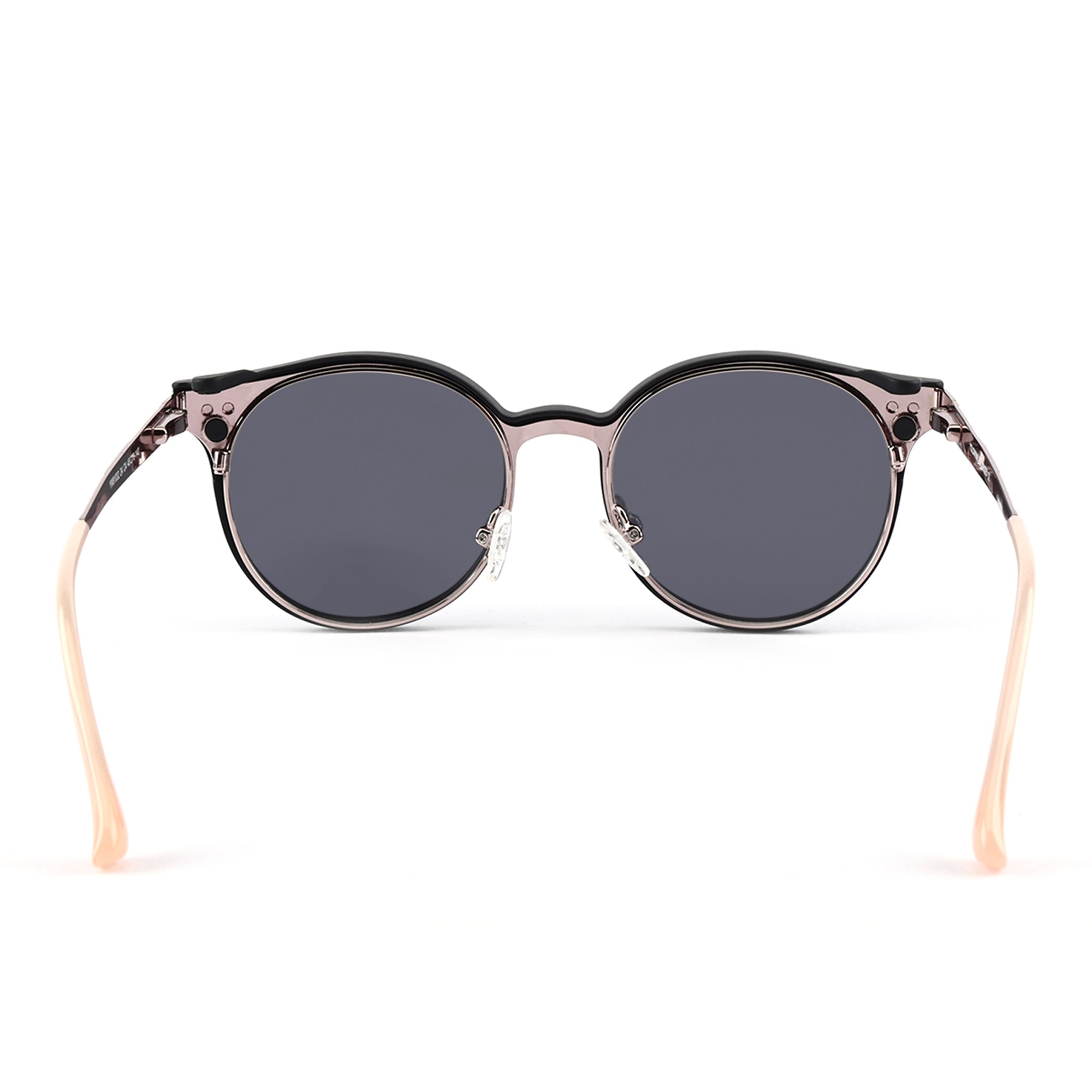 Ovaleez - Metal Black Unisex Oval Clip-on Glasses