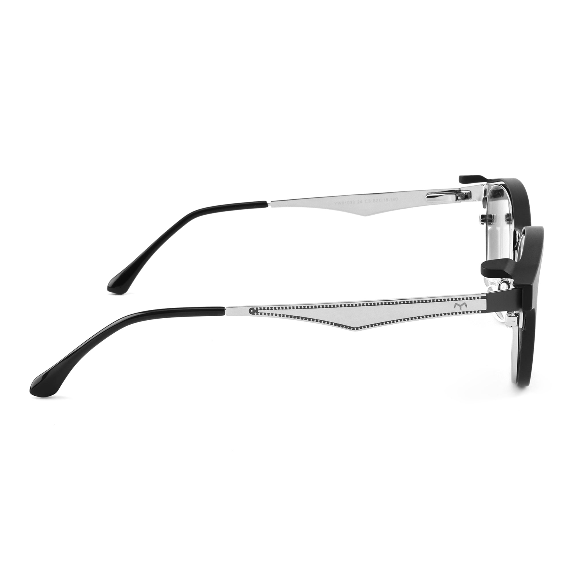 MeoLooks - Metal Black Cat Eye Clip-on Glasses
