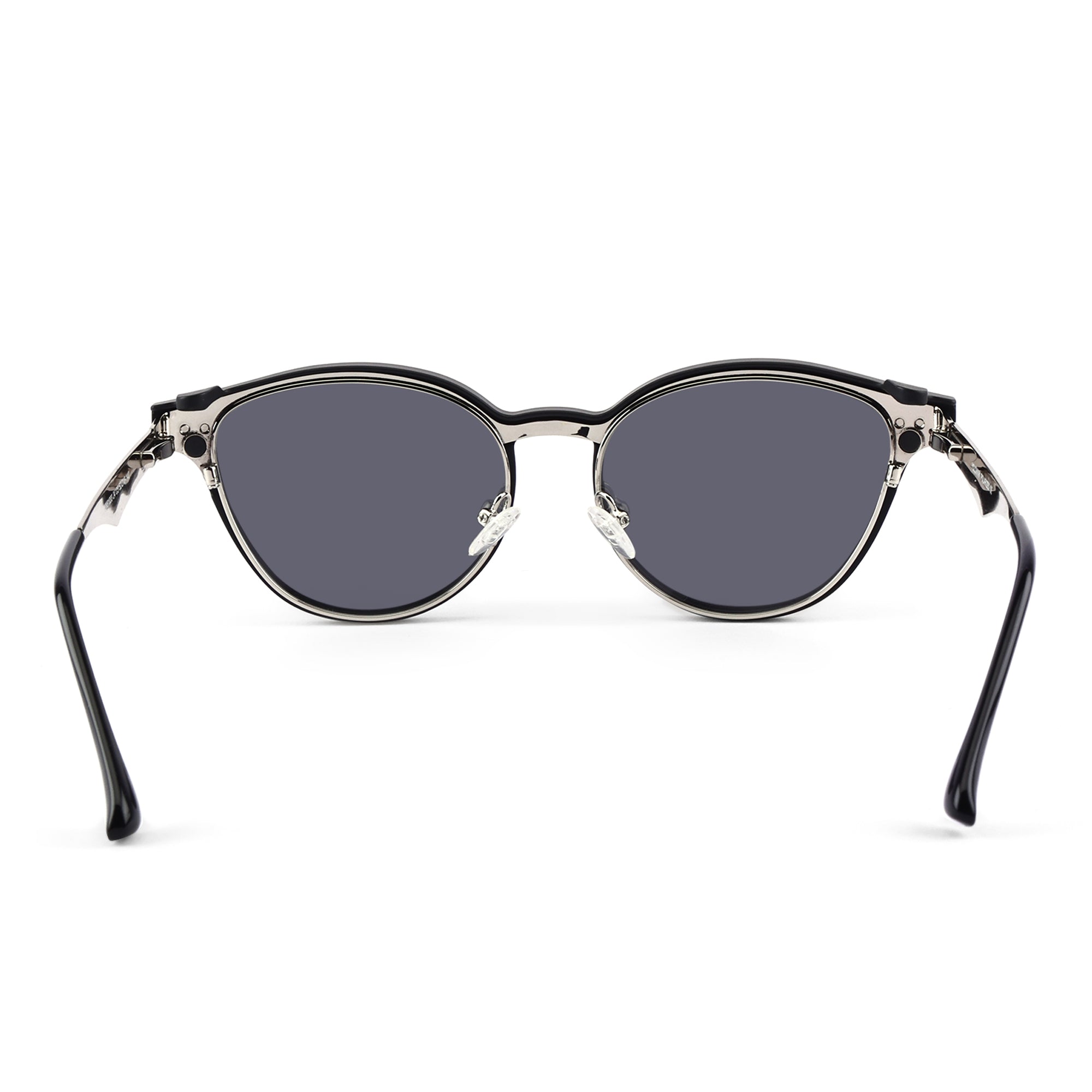 MeoLooks - Metal Black Cat Eye Clip-on Glasses