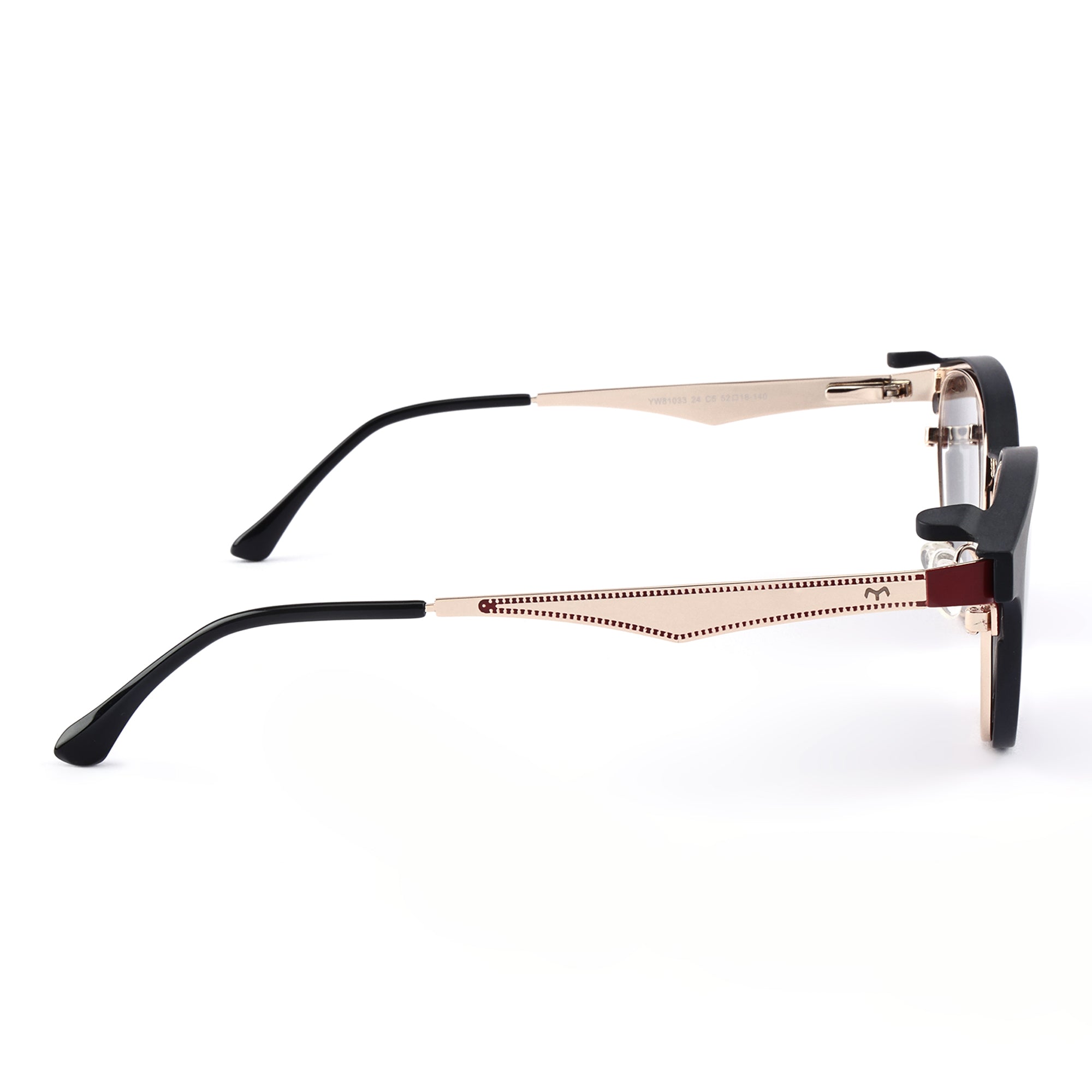 MeoLooks - Metal Black Cat Eye Clip-on Glasses