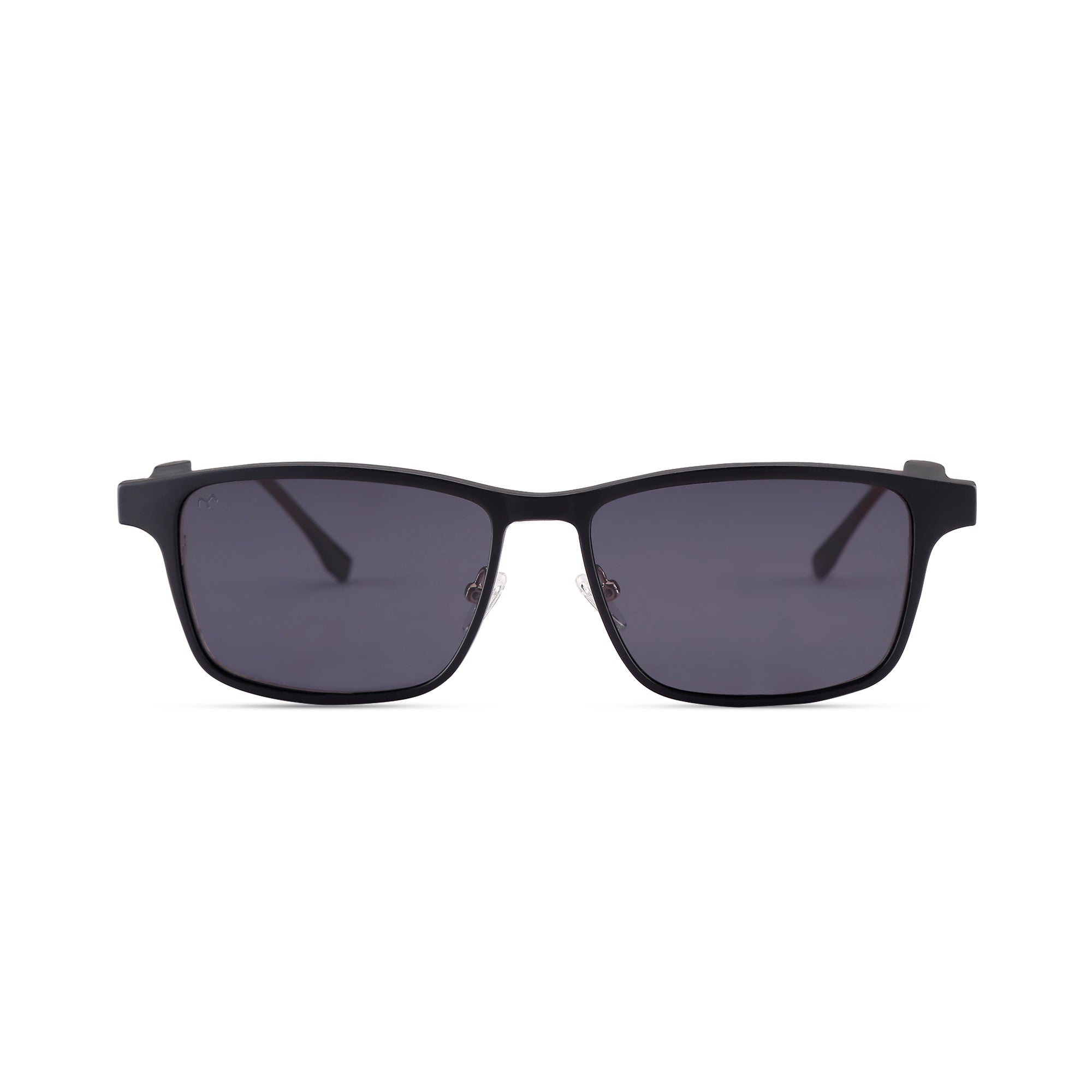 Keystone - Metal Black Square Clip-on Glasses for Men