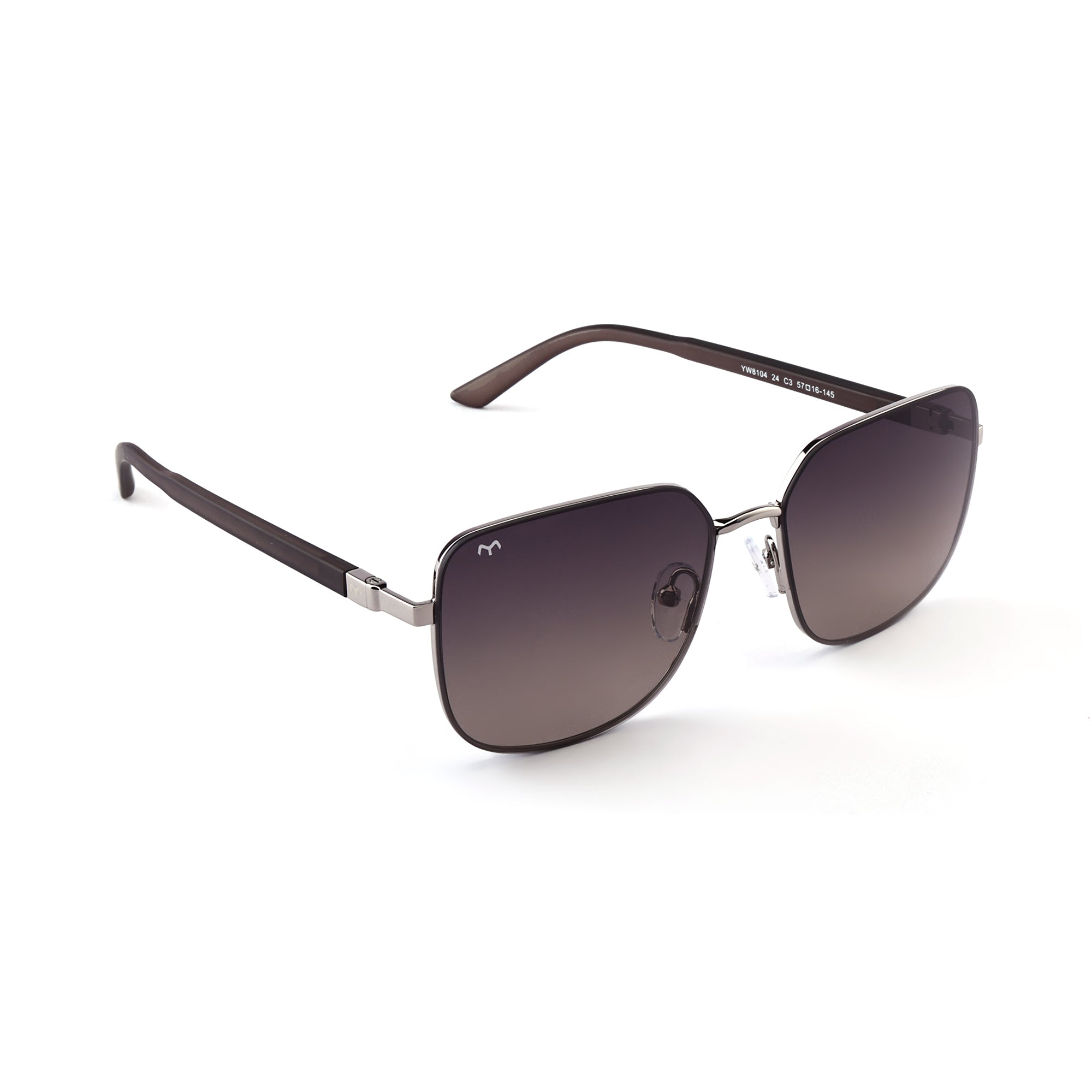 SoftSquare - Grey Square Metal Sunglasses for Women