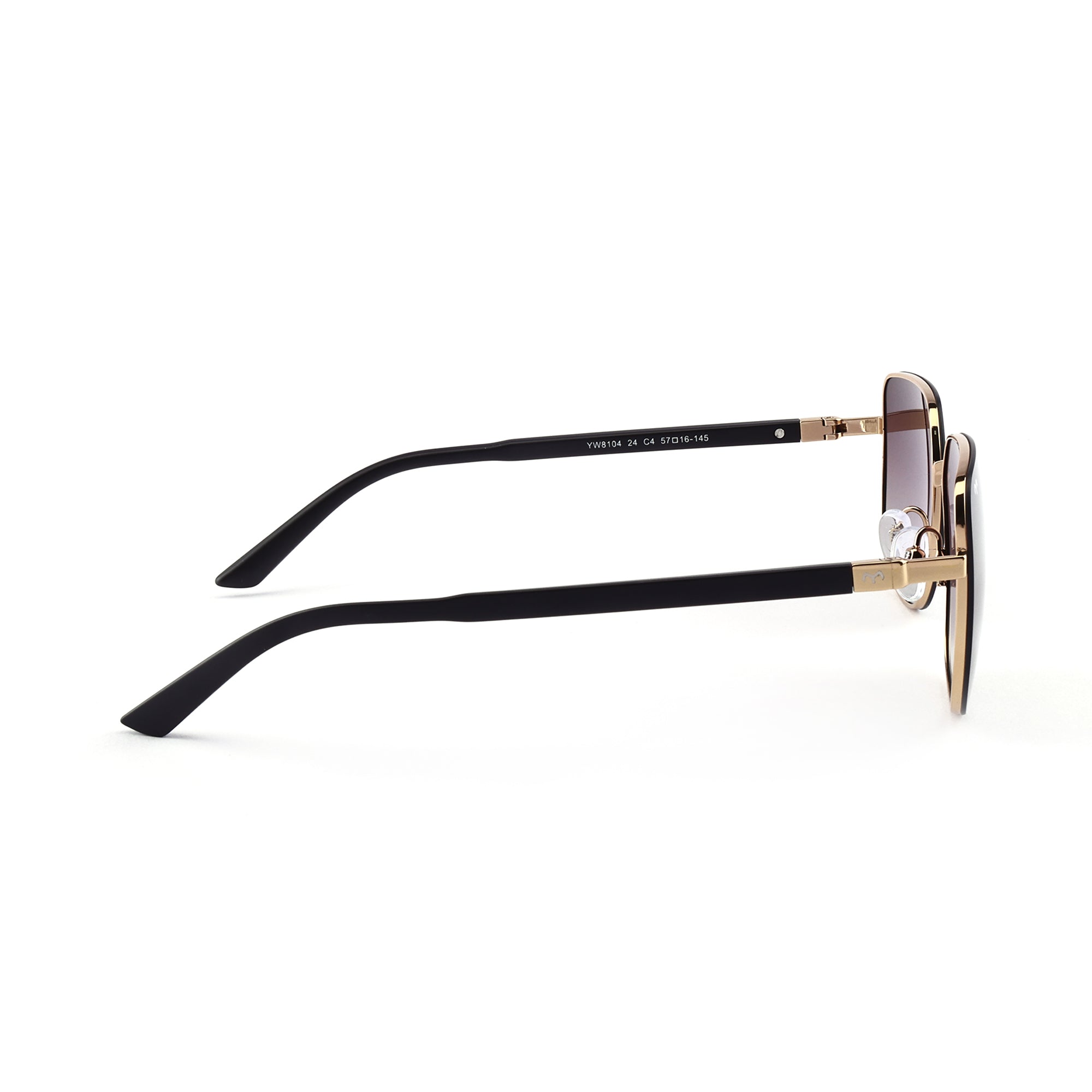 SoftSquare - Brown Square Metal Sunglasses for Women