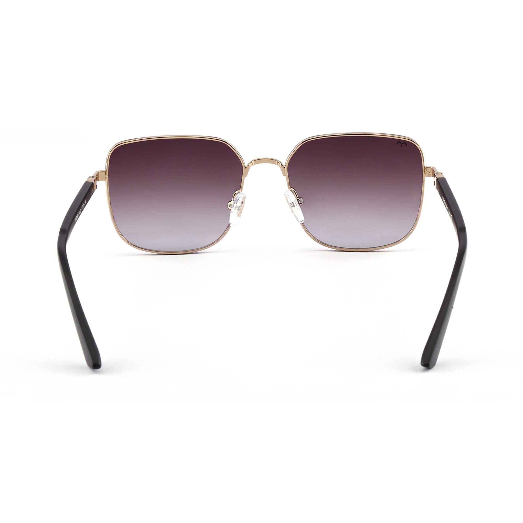 SoftSquare - Brown Square Metal Sunglasses for Women