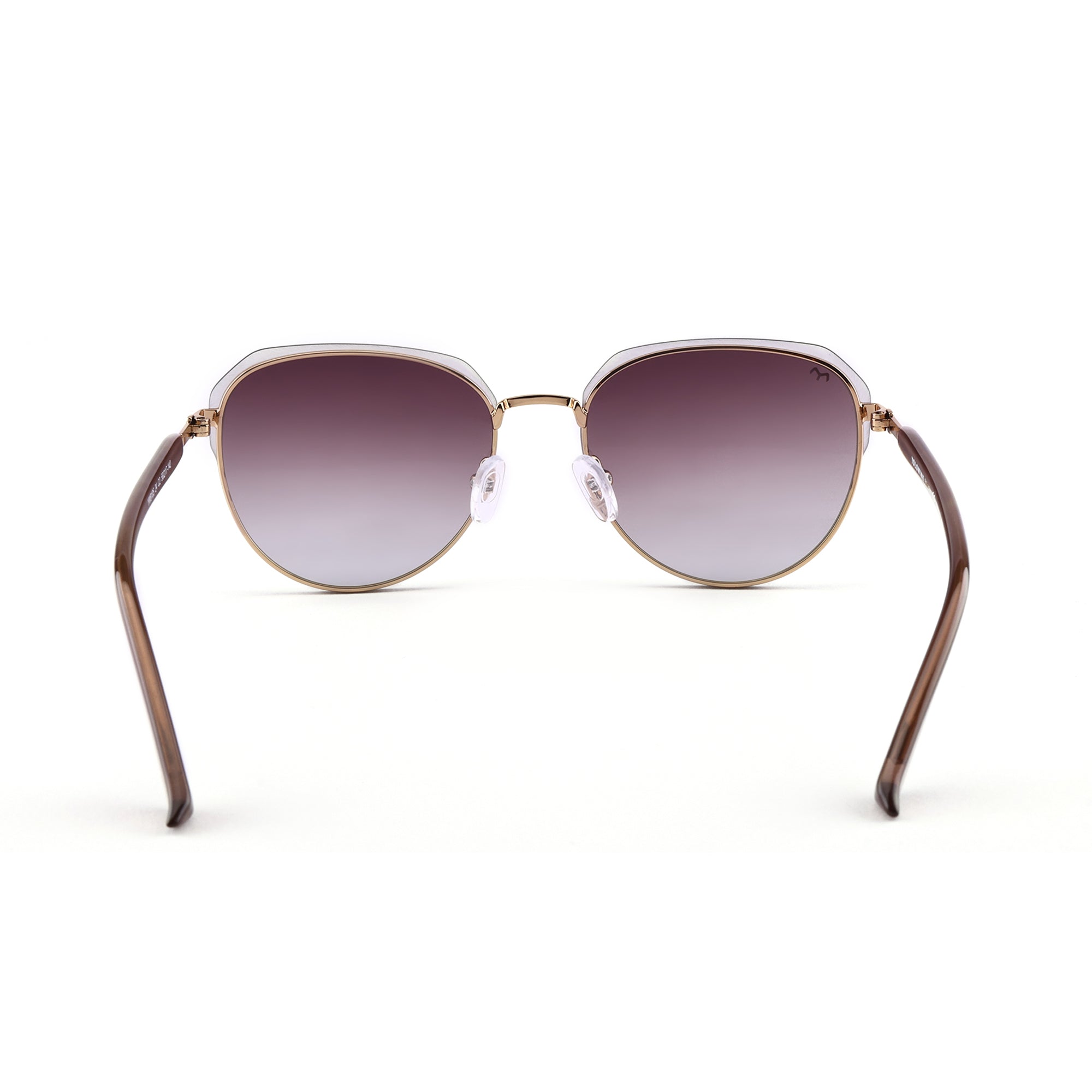 SixSense - Grey Metal Hexagon Sunglasses for Women