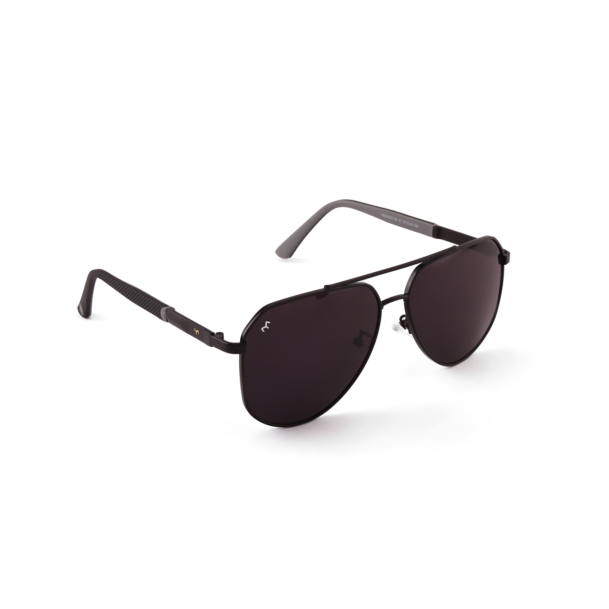 Flytors - Metal Black Aviator Sunglasses for Men