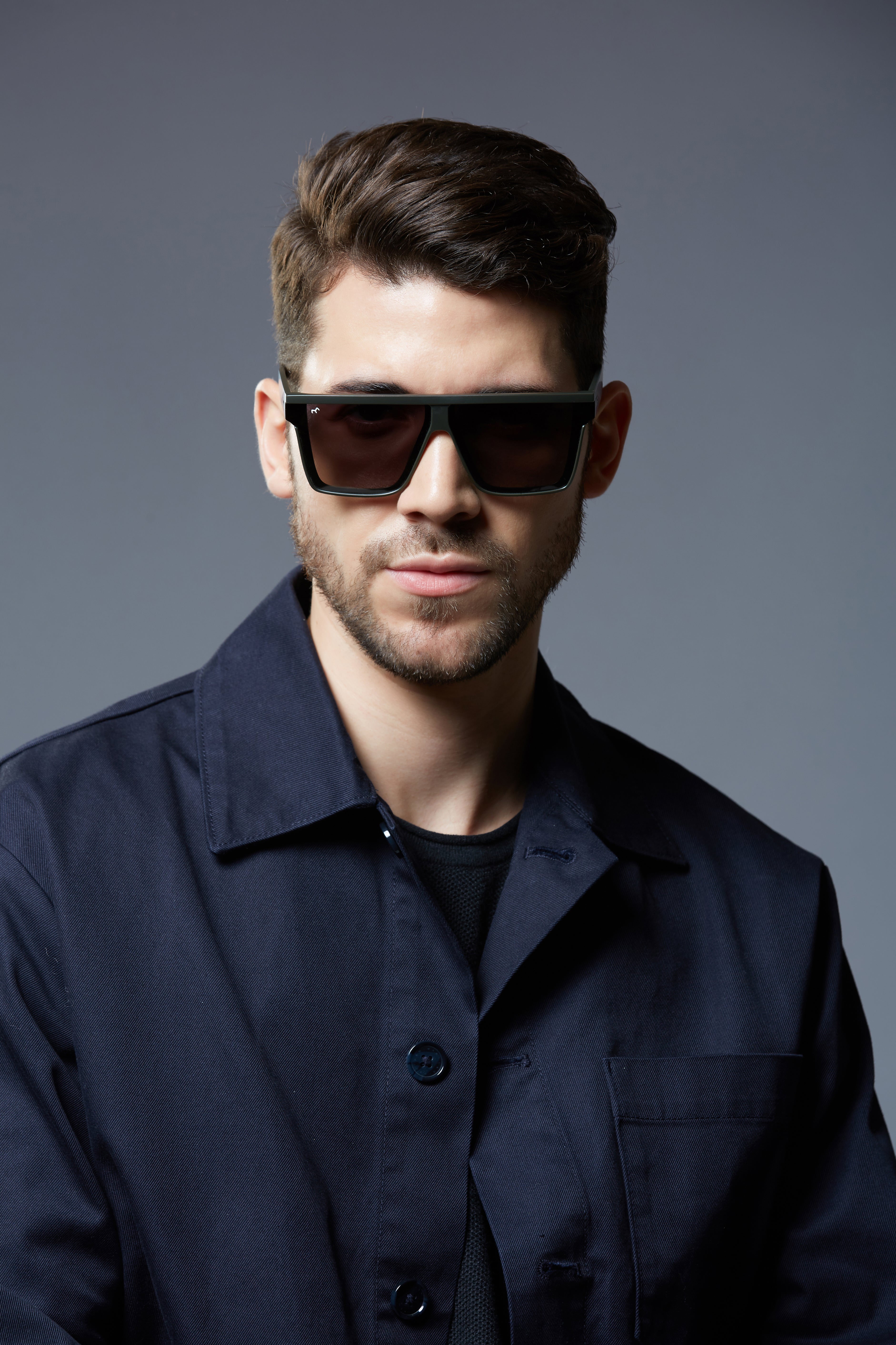BigParty - TR Big Square Gery Polarized Sunglasses for Men