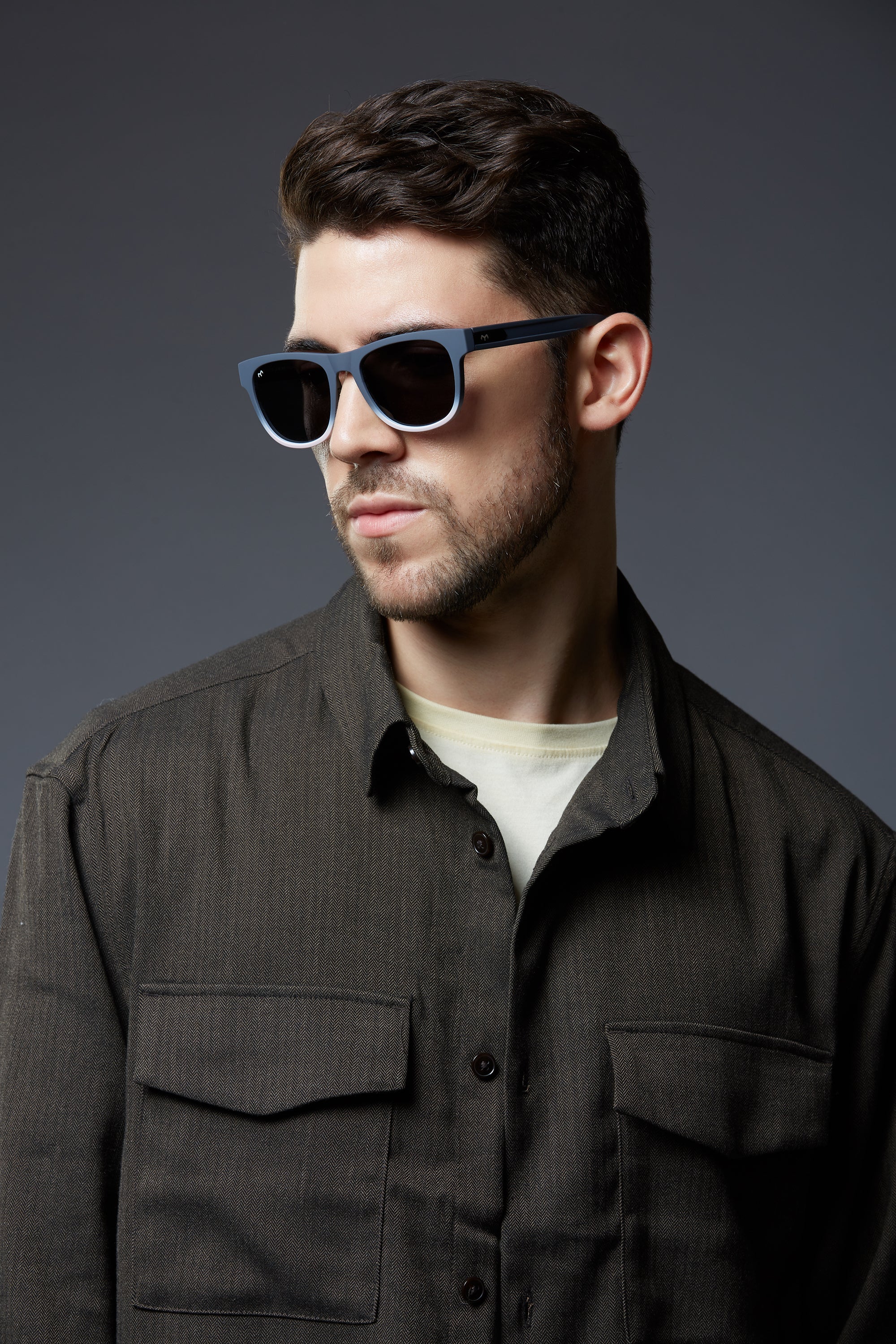 Rectawear - TR Brown Polarized Rectangle Sunglasses for Men