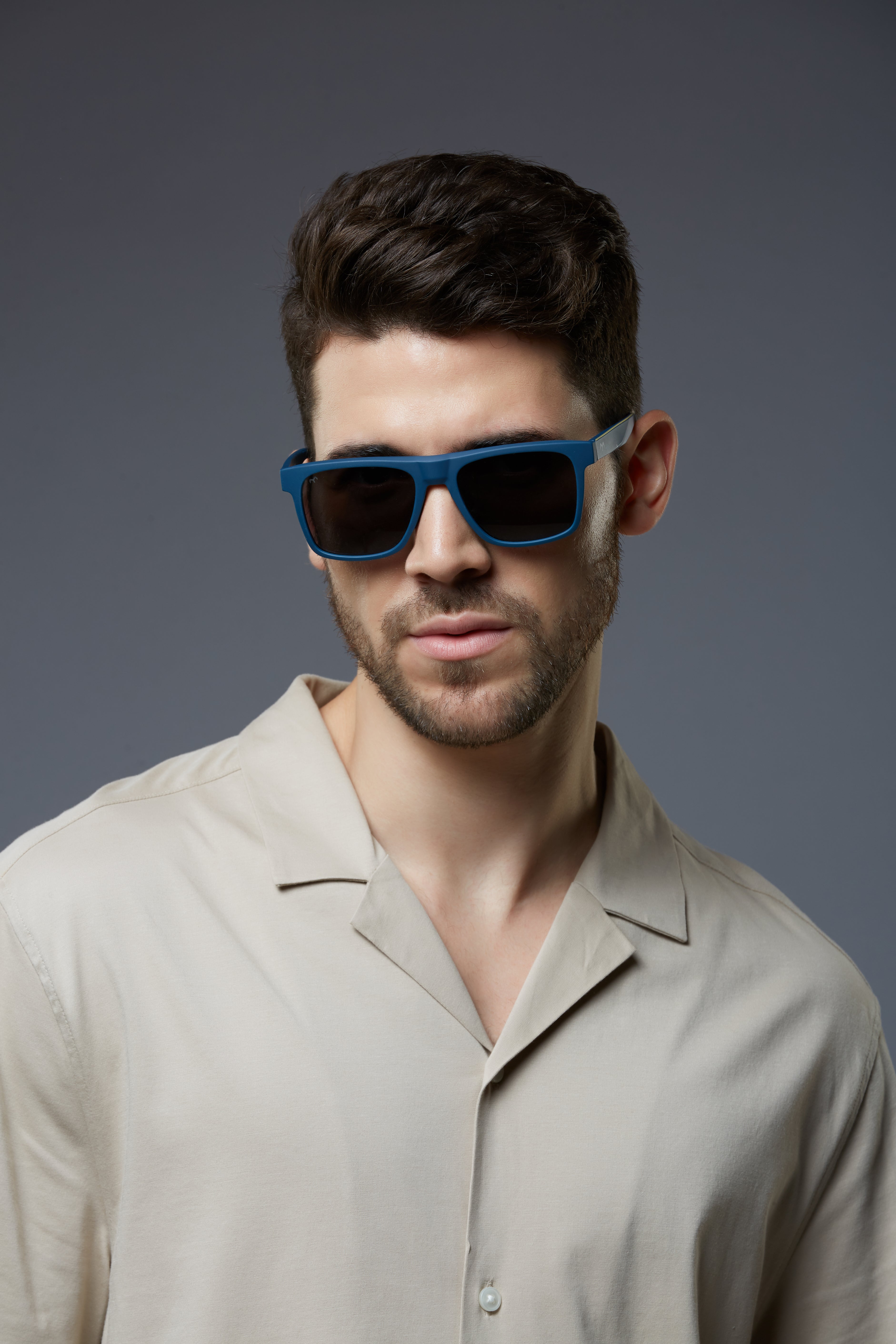 RectoCool - TR Black Polarized Rectangle Sunglasses for Men