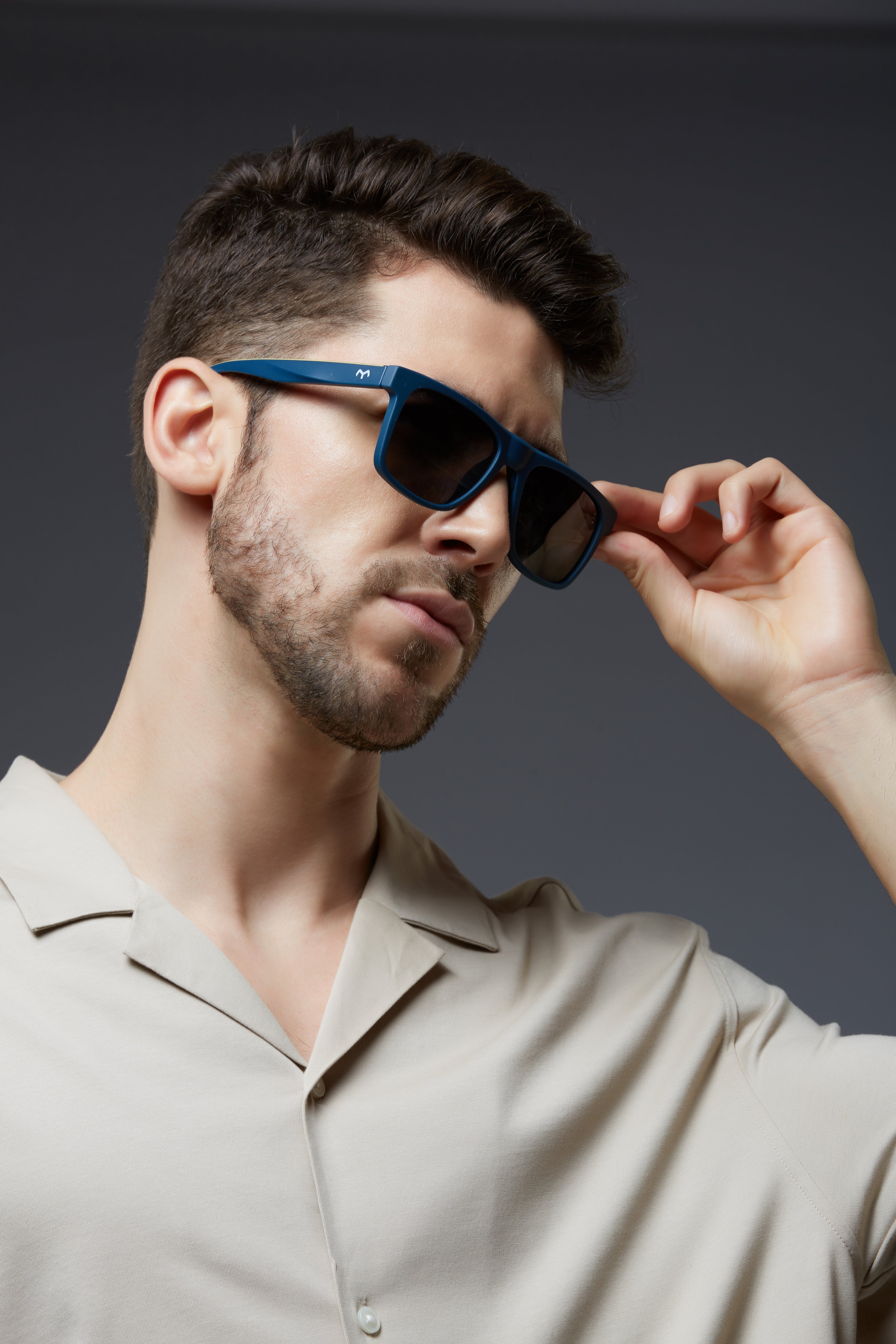 RectoCool - TR Black Polarized Rectangle Sunglasses for Men