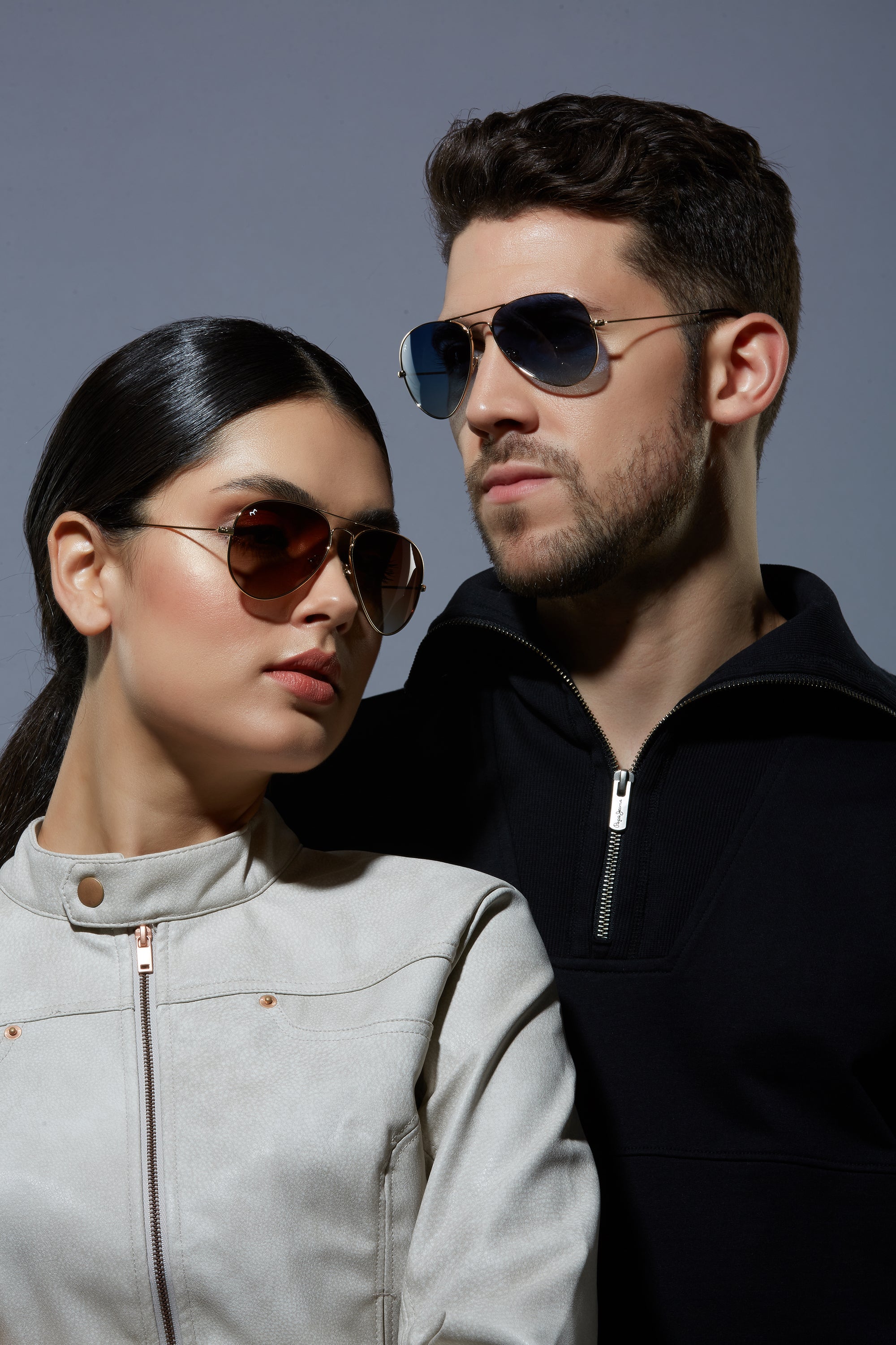 Clipster - Metal Deep Green Unisex Aviator Sunglasses
