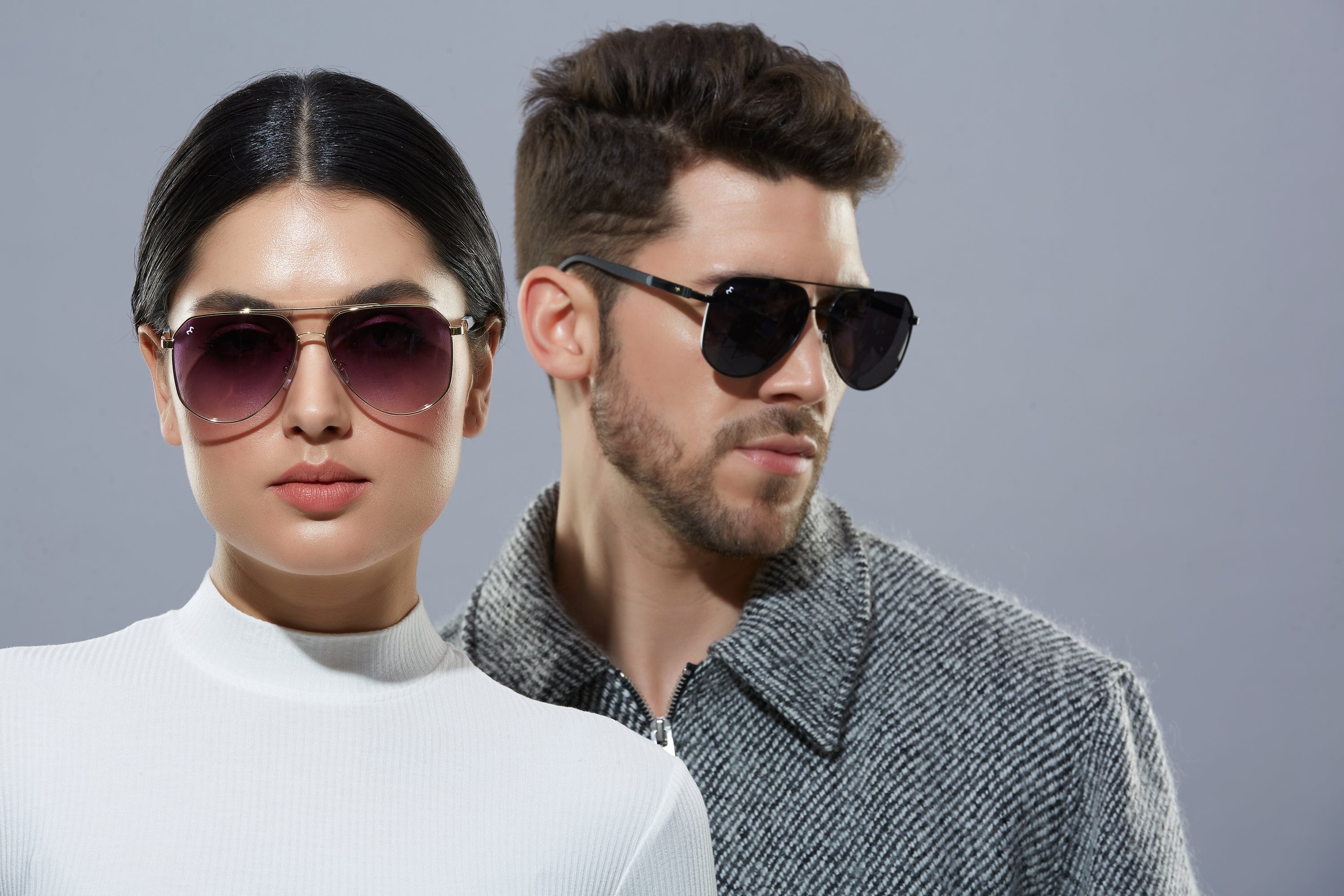 Flytors - Metal Purple Aviator Sunglasses for Men