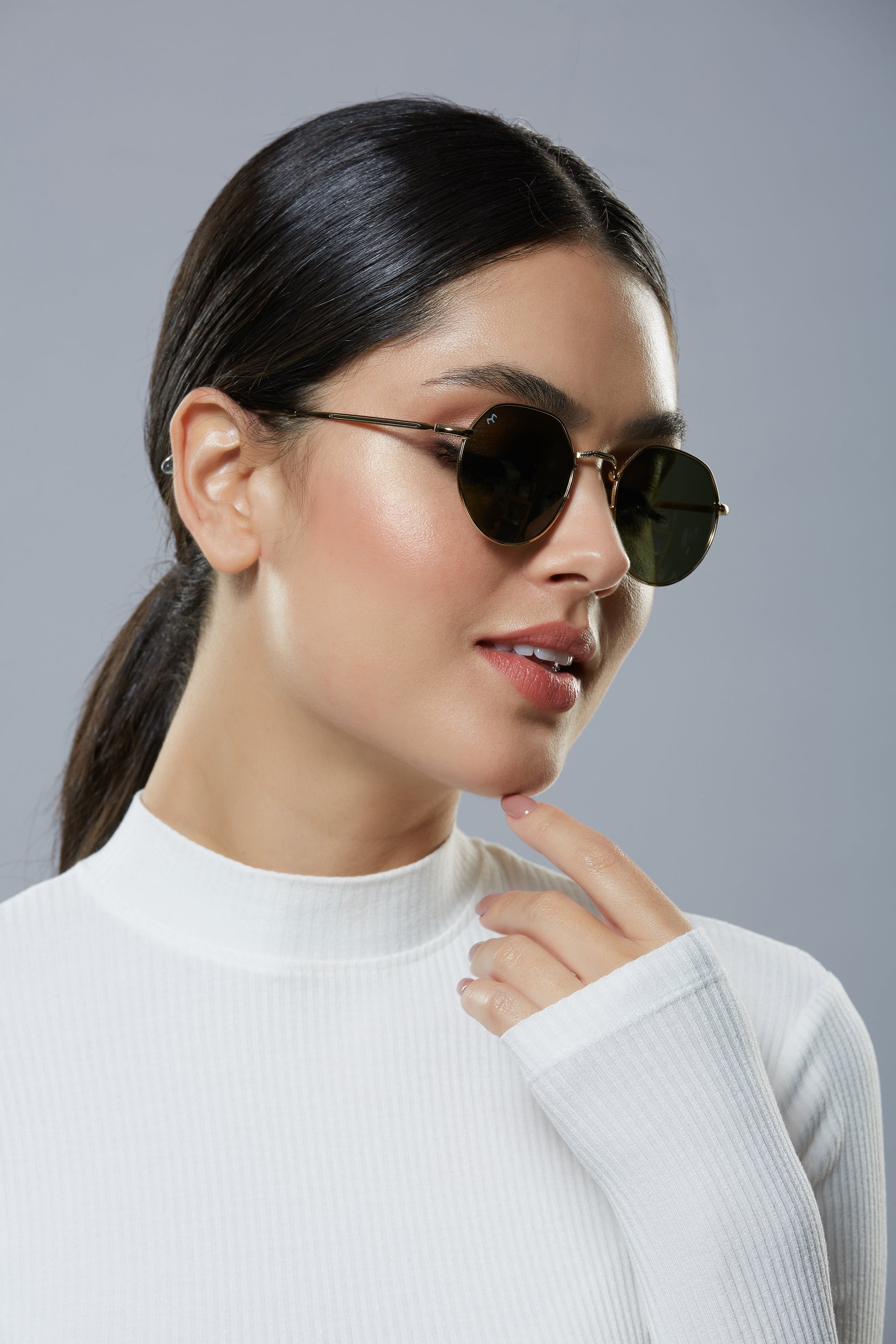 HexStar - Black Metal Unisex Hexagon Sunglasses