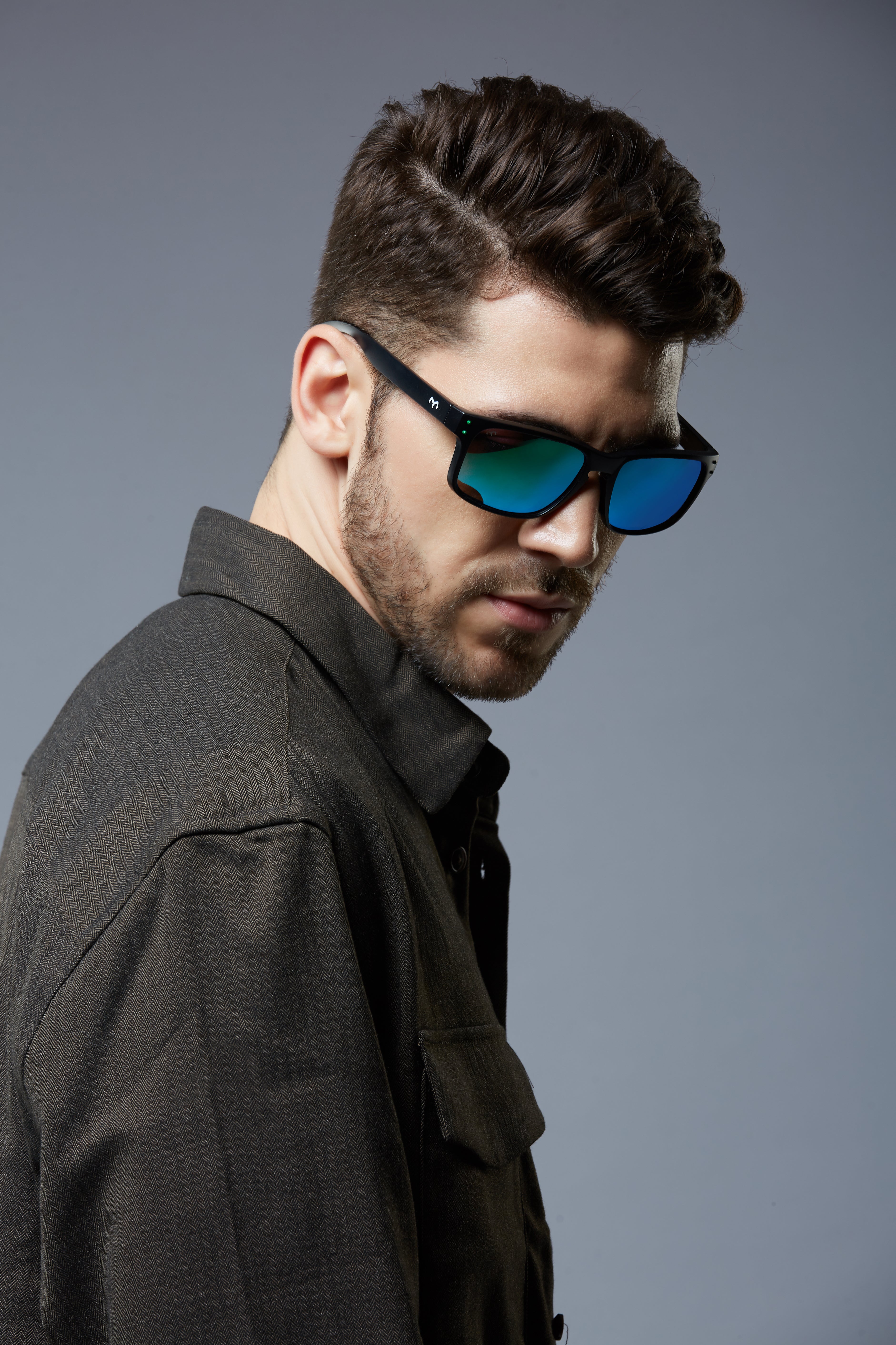 RectEdge - TR Orange Polarized Rectangle Sunglasses for Men