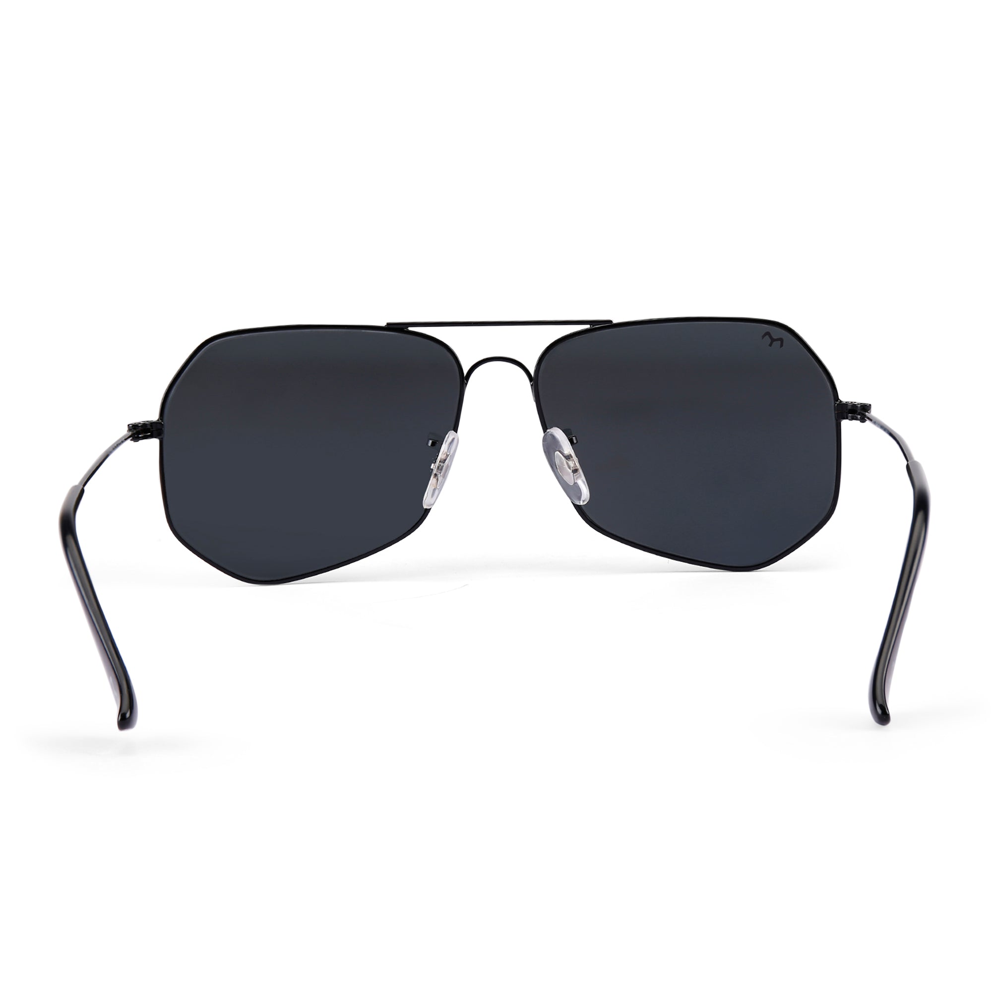 HexFusion - Black Metal Unisex Hexagon Sunglasses